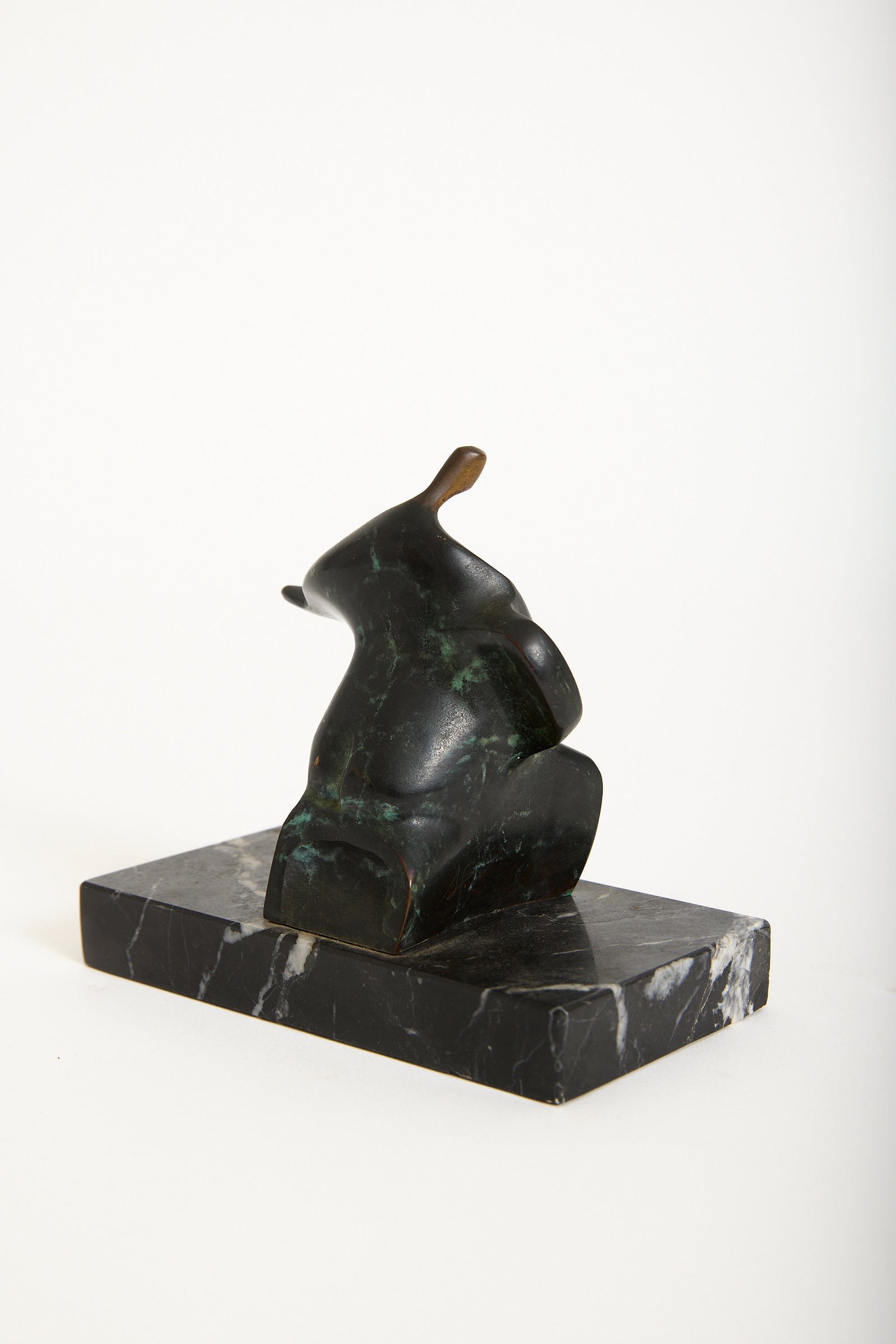Bronze Sculpture of a Zither player