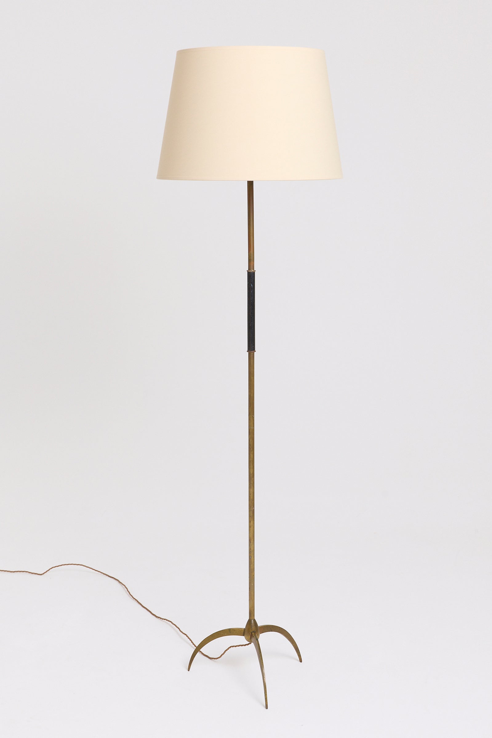 10003- Mid-Century Brass Floor Lamp