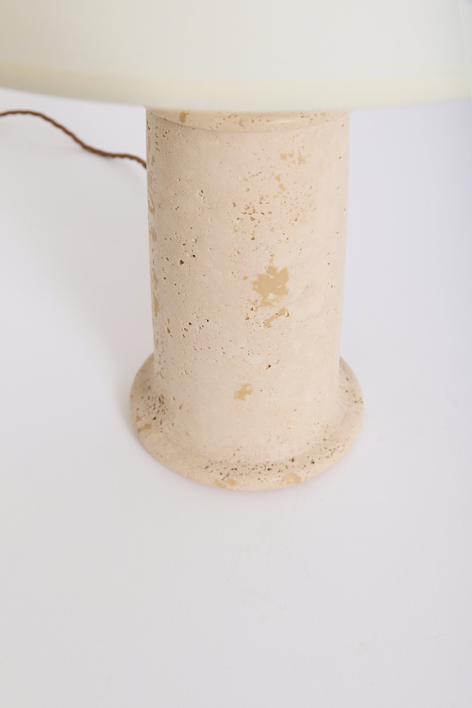 Pair of Travertine Table Lamps