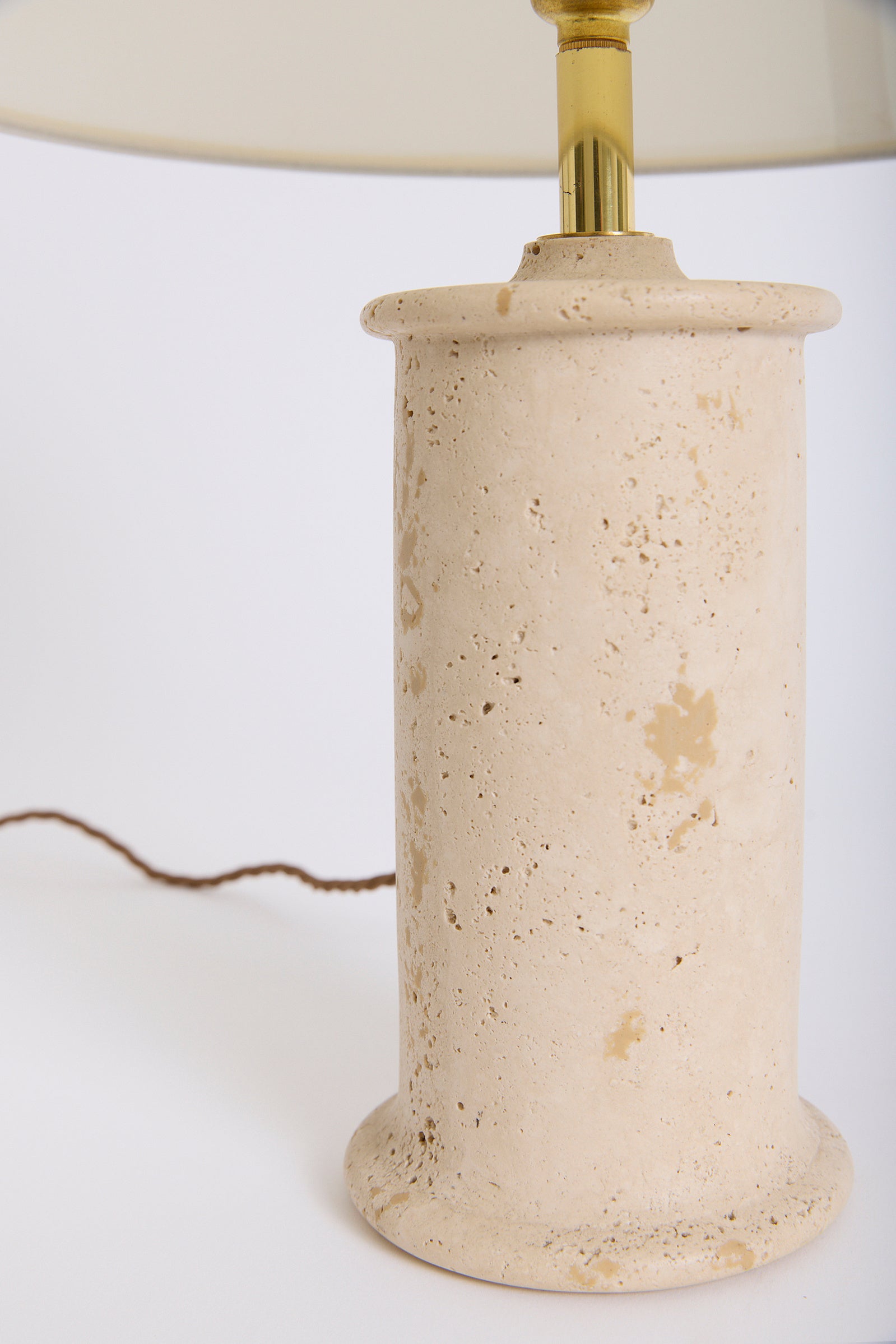 Pair of Travertine Table Lamps