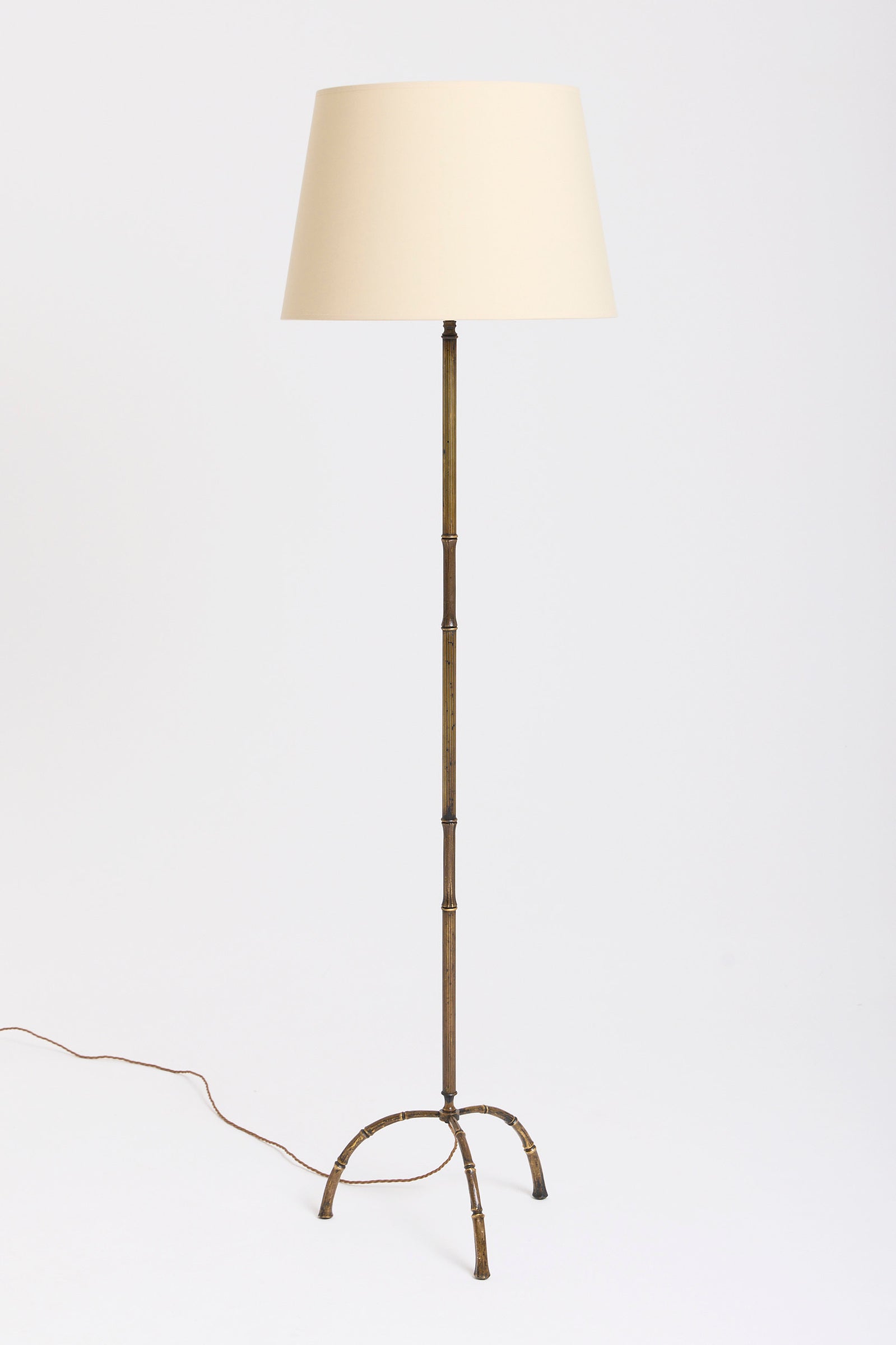 10008- Brass Bamboo Floor Lamp