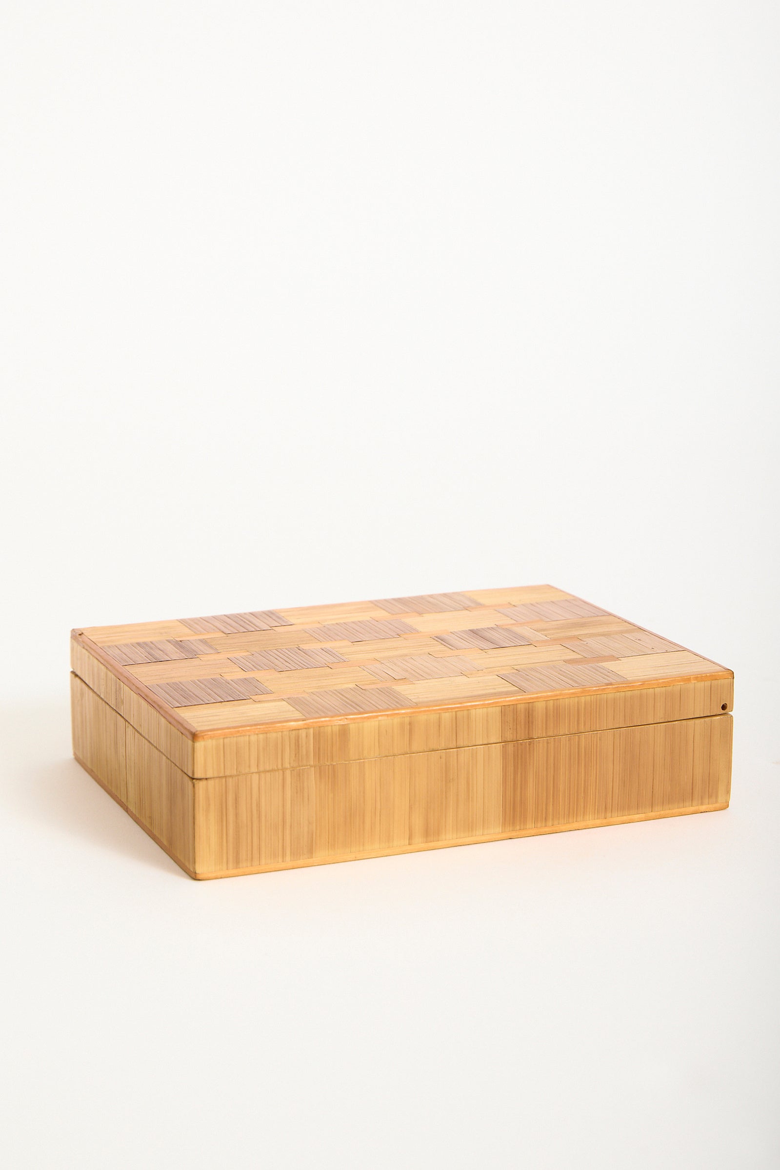 Art Deco Straw Marquetry Box