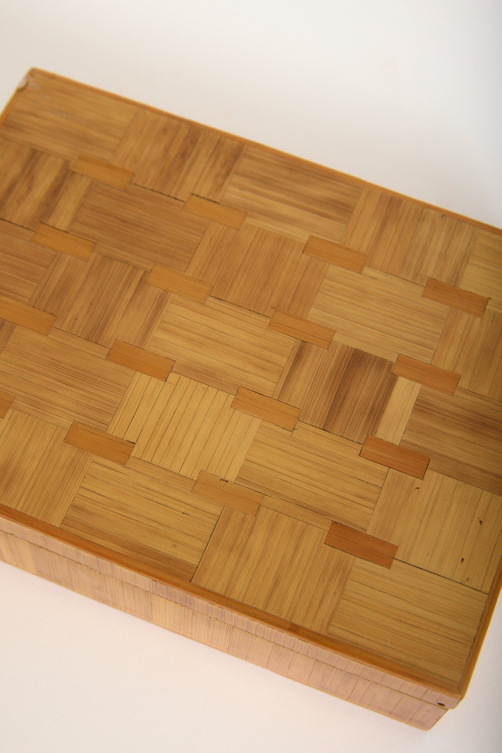 Art Deco Straw Marquetry Box