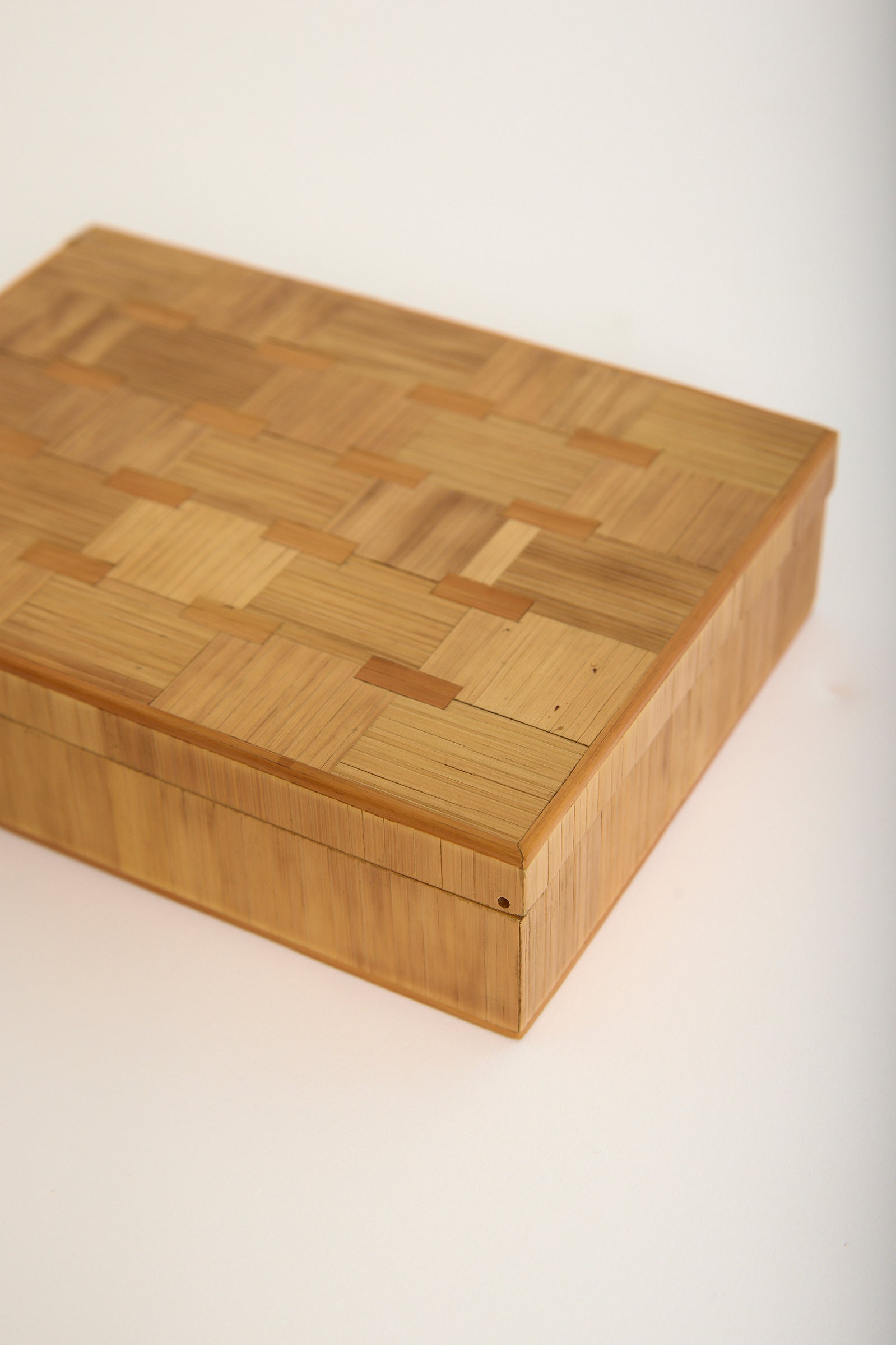 Art Deco Straw Marquetry Box