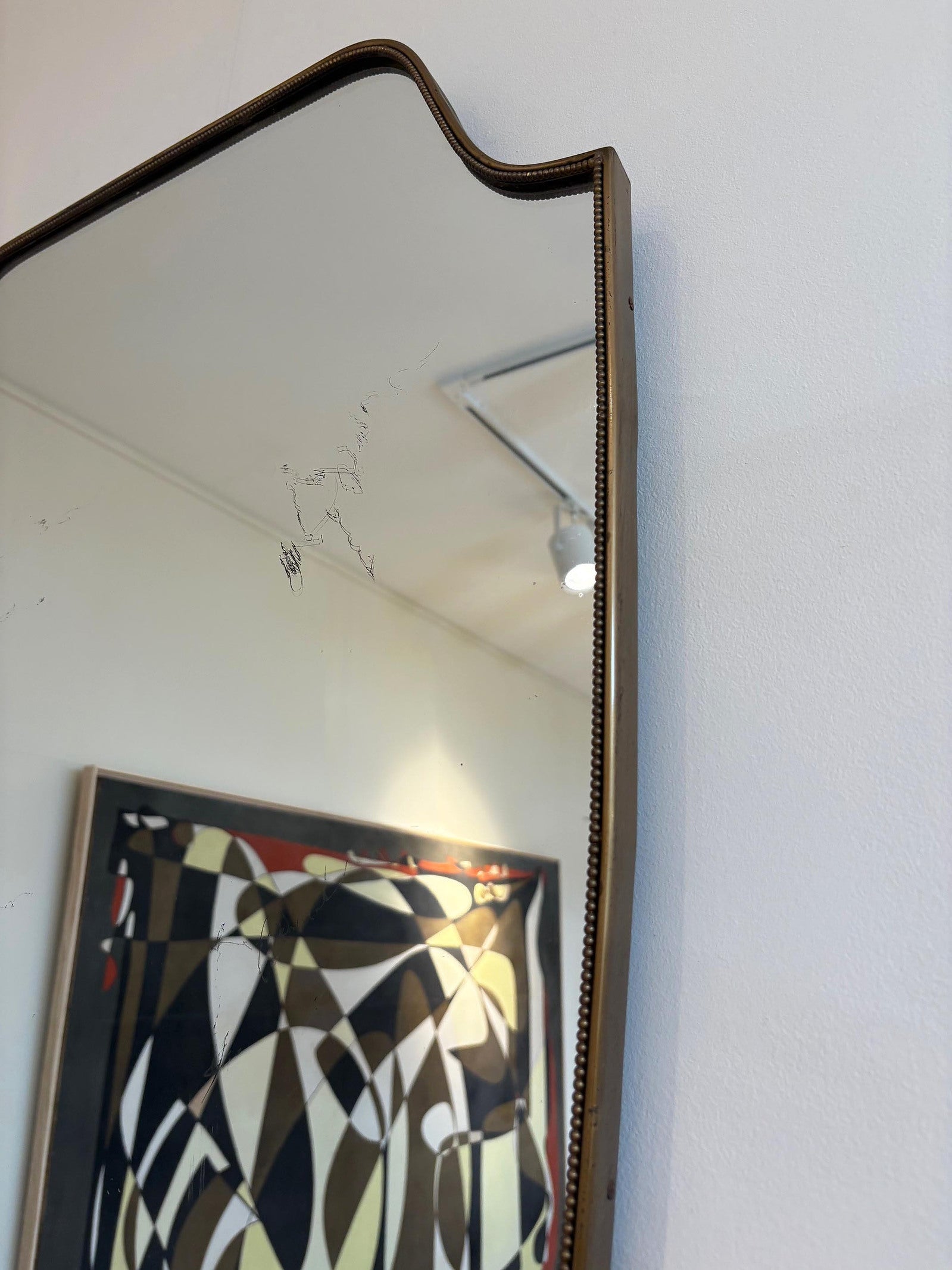 Brass Shield Mirror