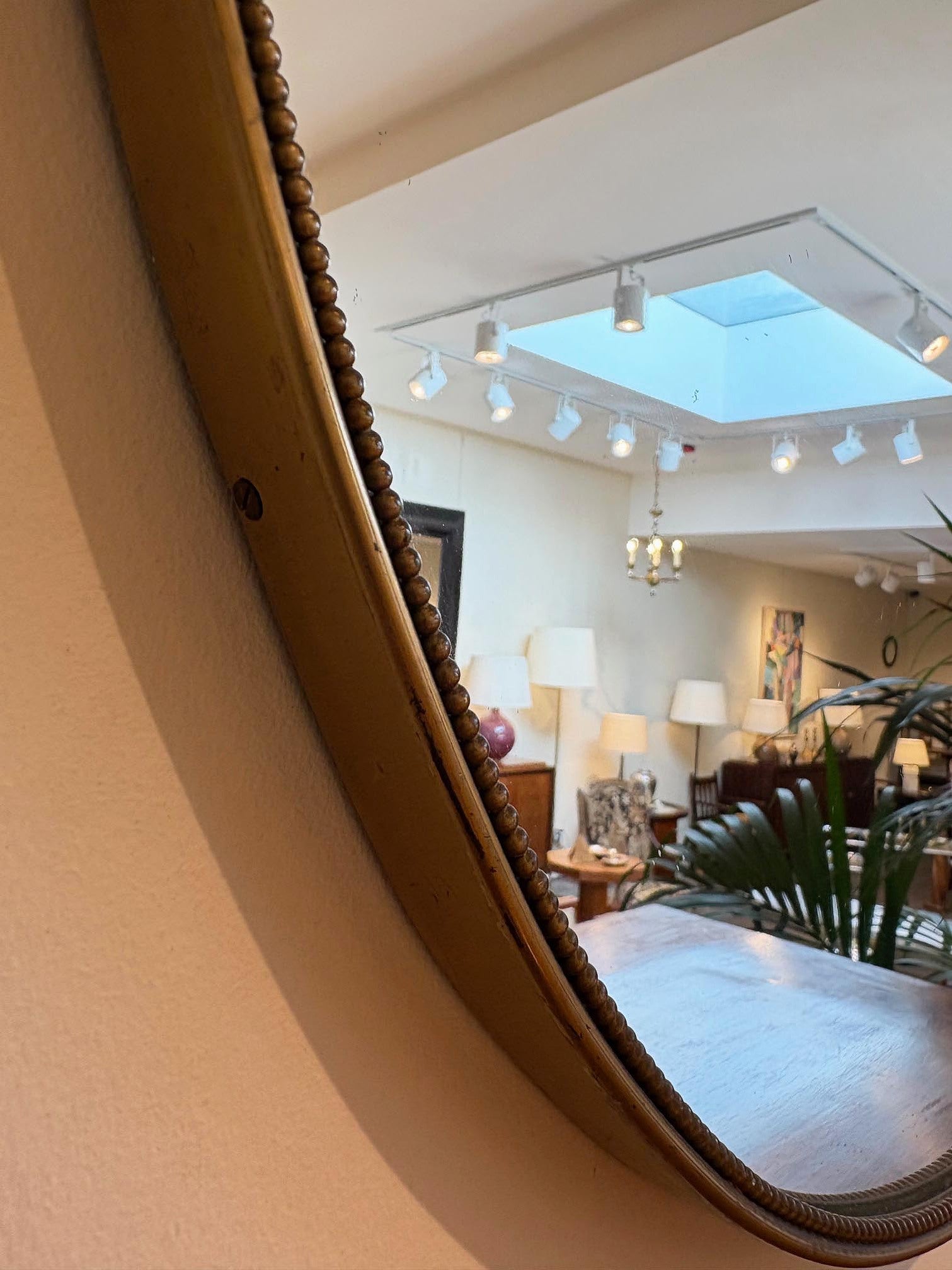 Brass Shield Mirror
