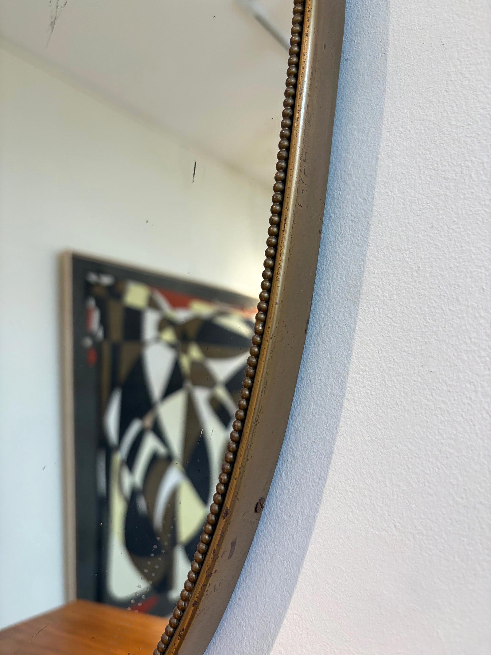 Brass Shield Mirror