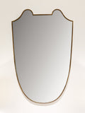 10046- Brass Shield Mirror