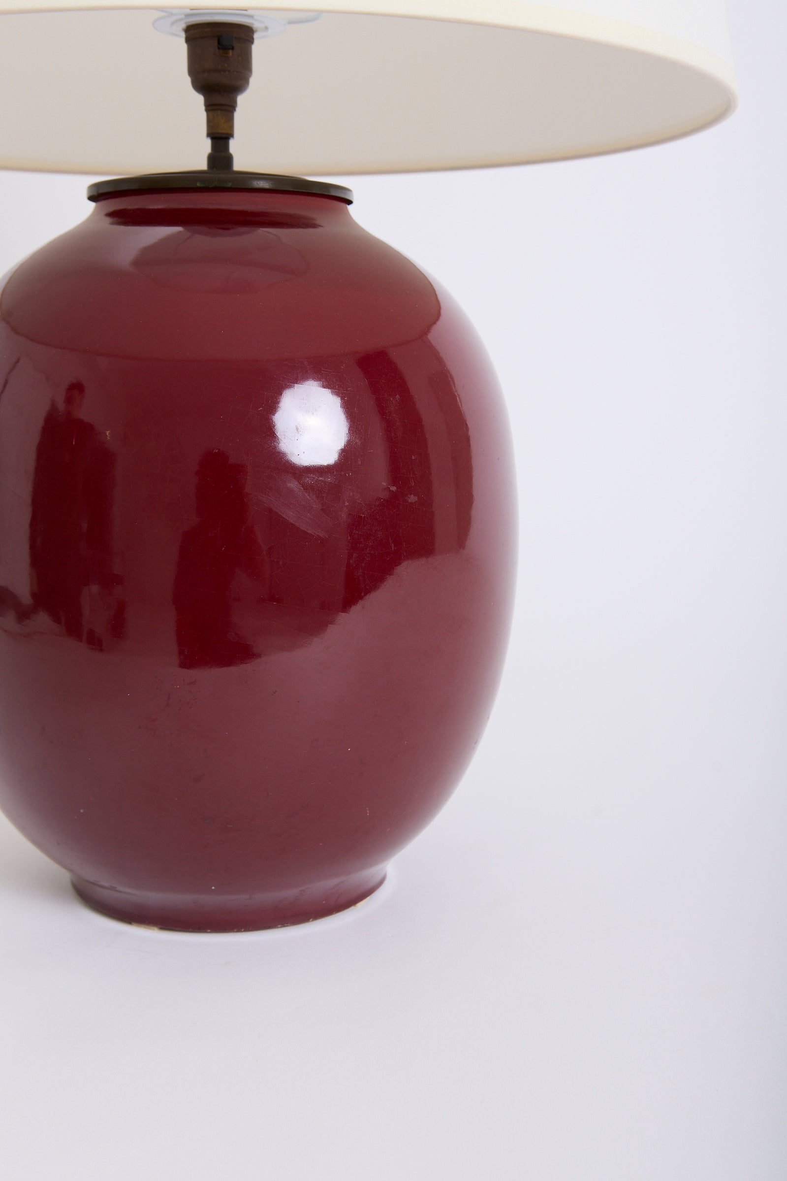 Sang-de-Boeuf Ceramic Table Lamp