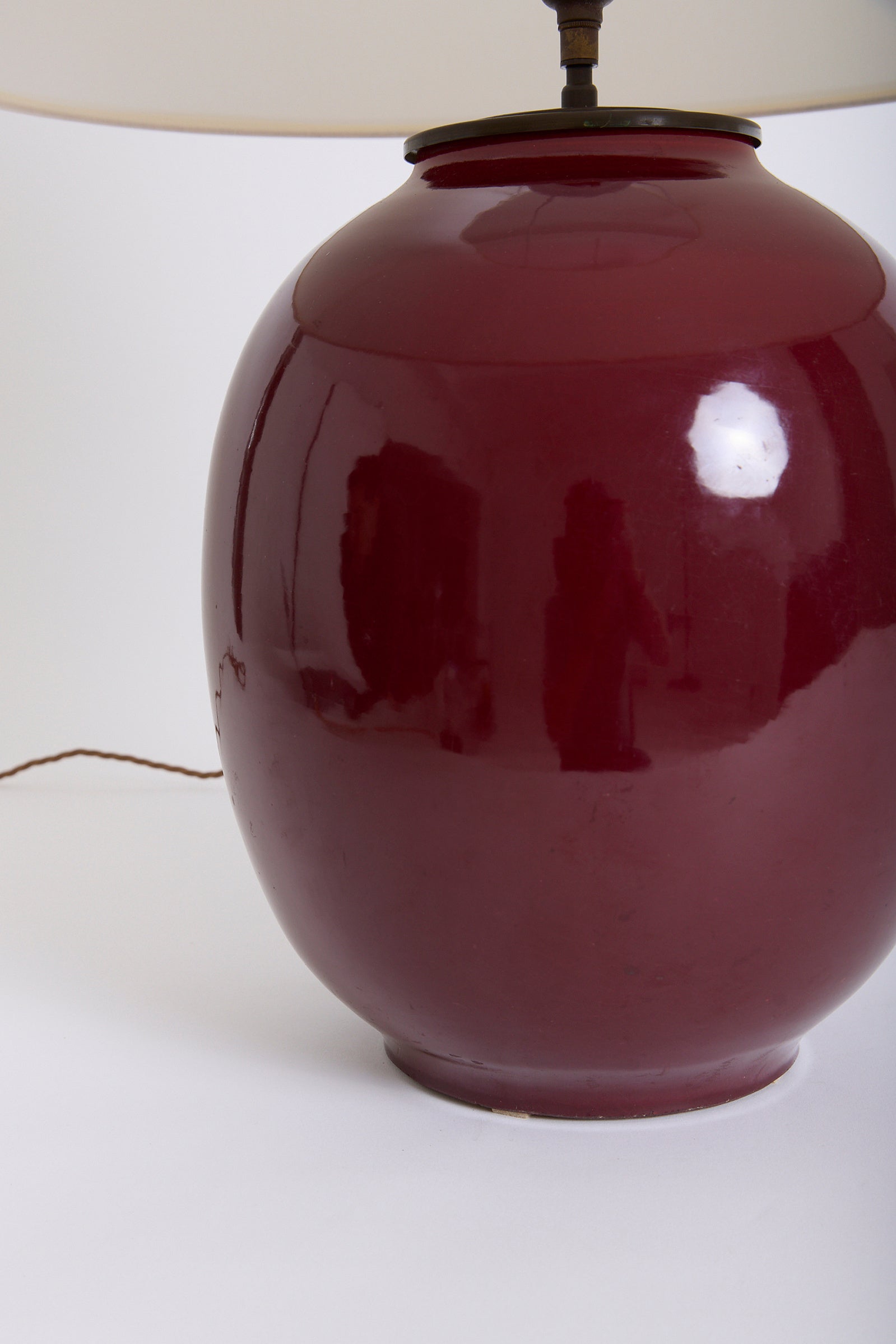 Sang-de-Boeuf Ceramic Table Lamp