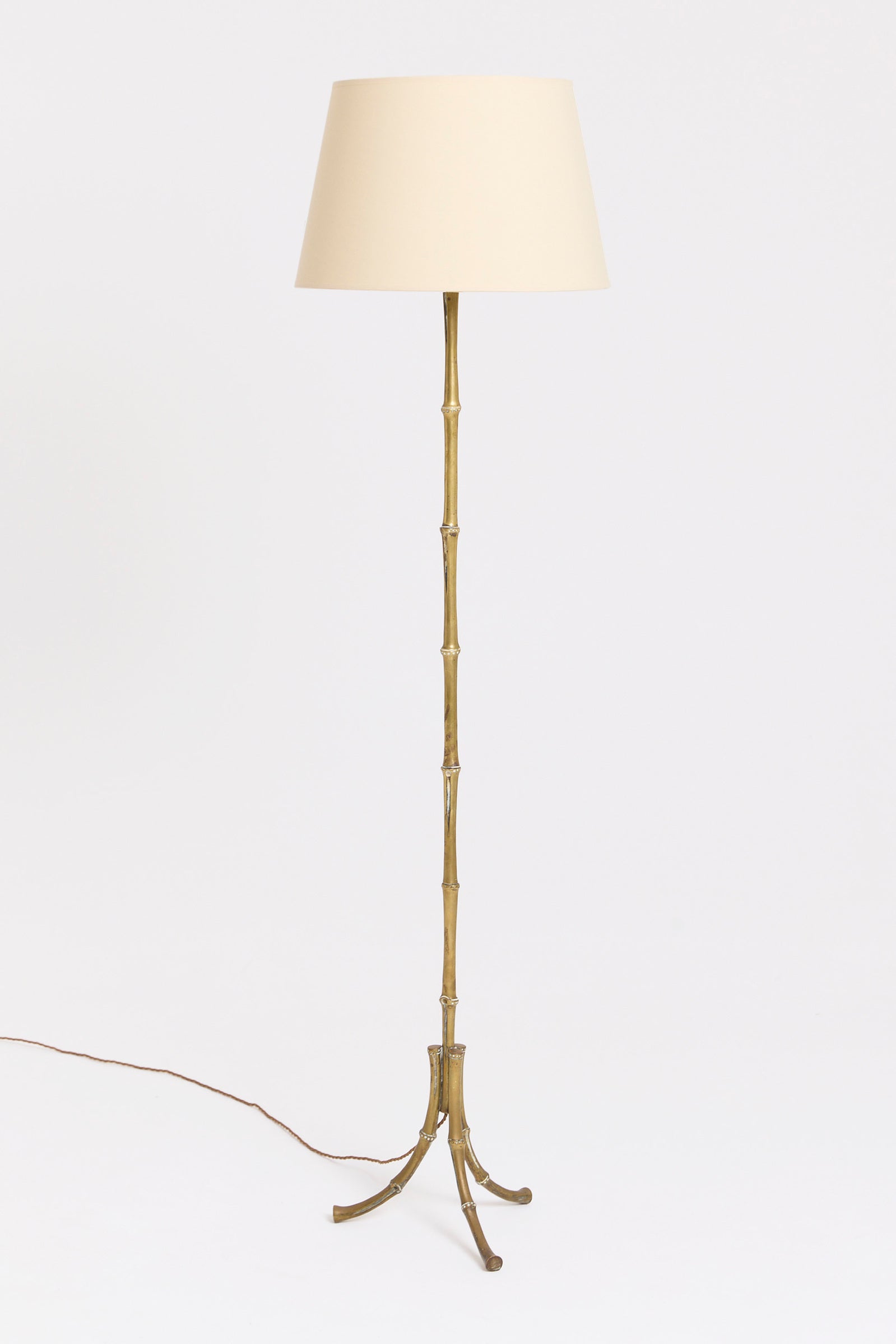 10076- Bronze Bamboo Floor Lamp