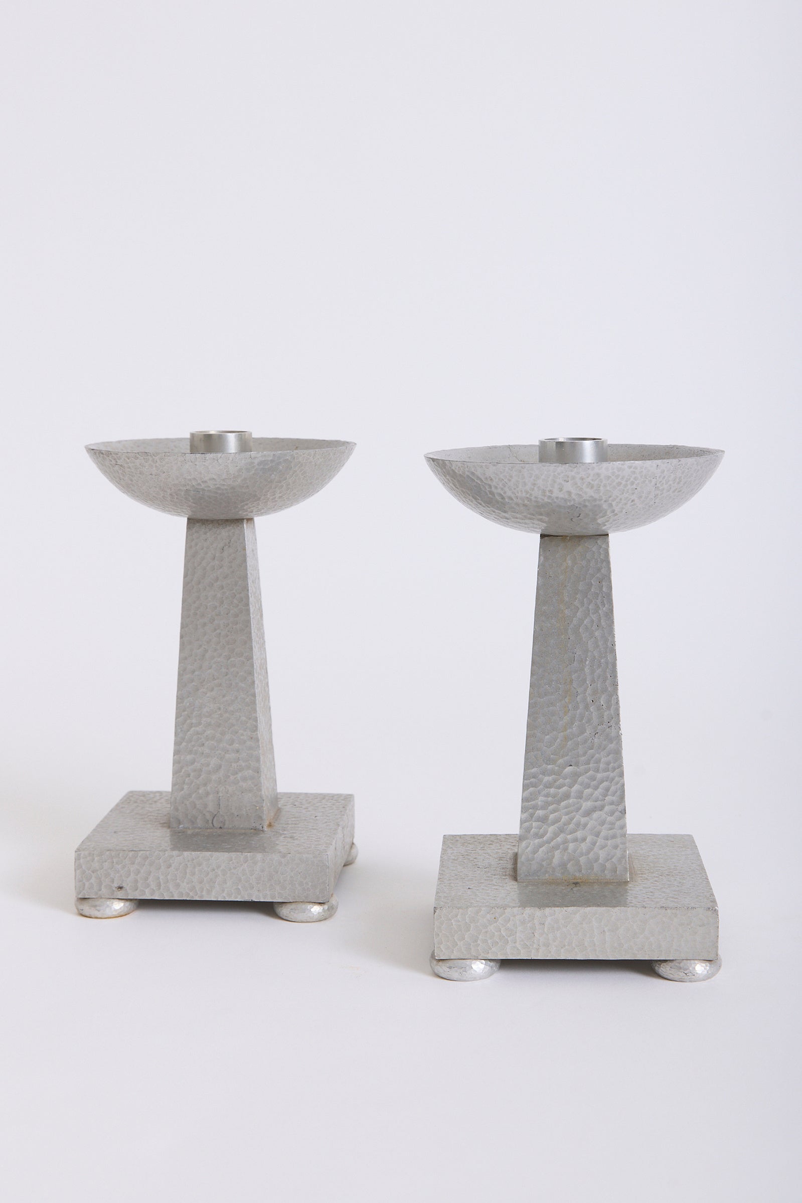 10107- A Pair of Art Deco Candlesticks