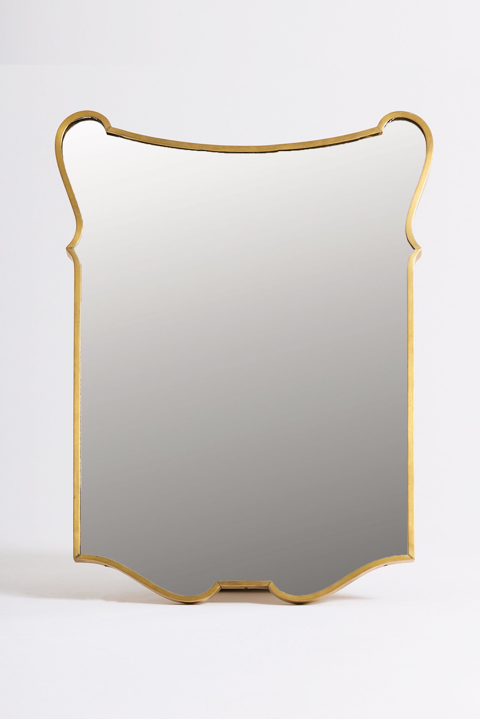 10108- A Brass Shield Mirror