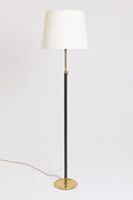 10115- Brass and Leather Floor Lamp