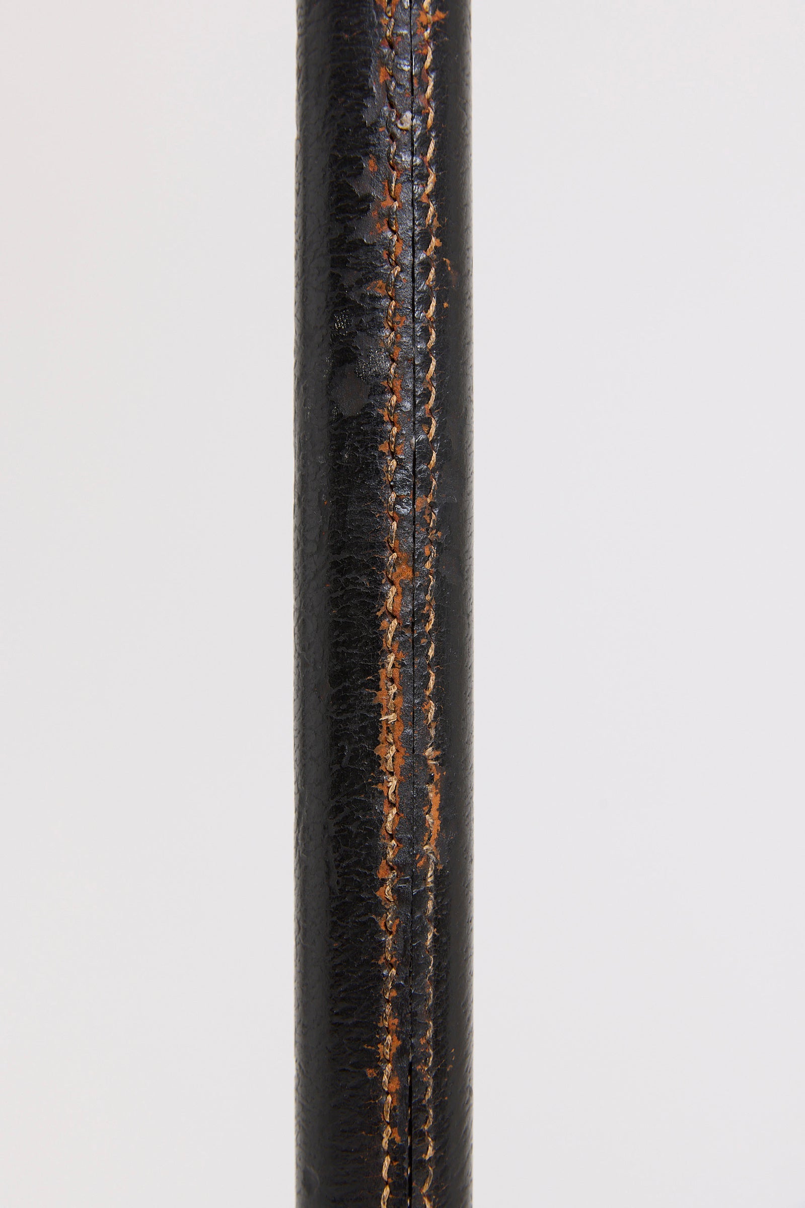 Brass and Leather Floor Lamp