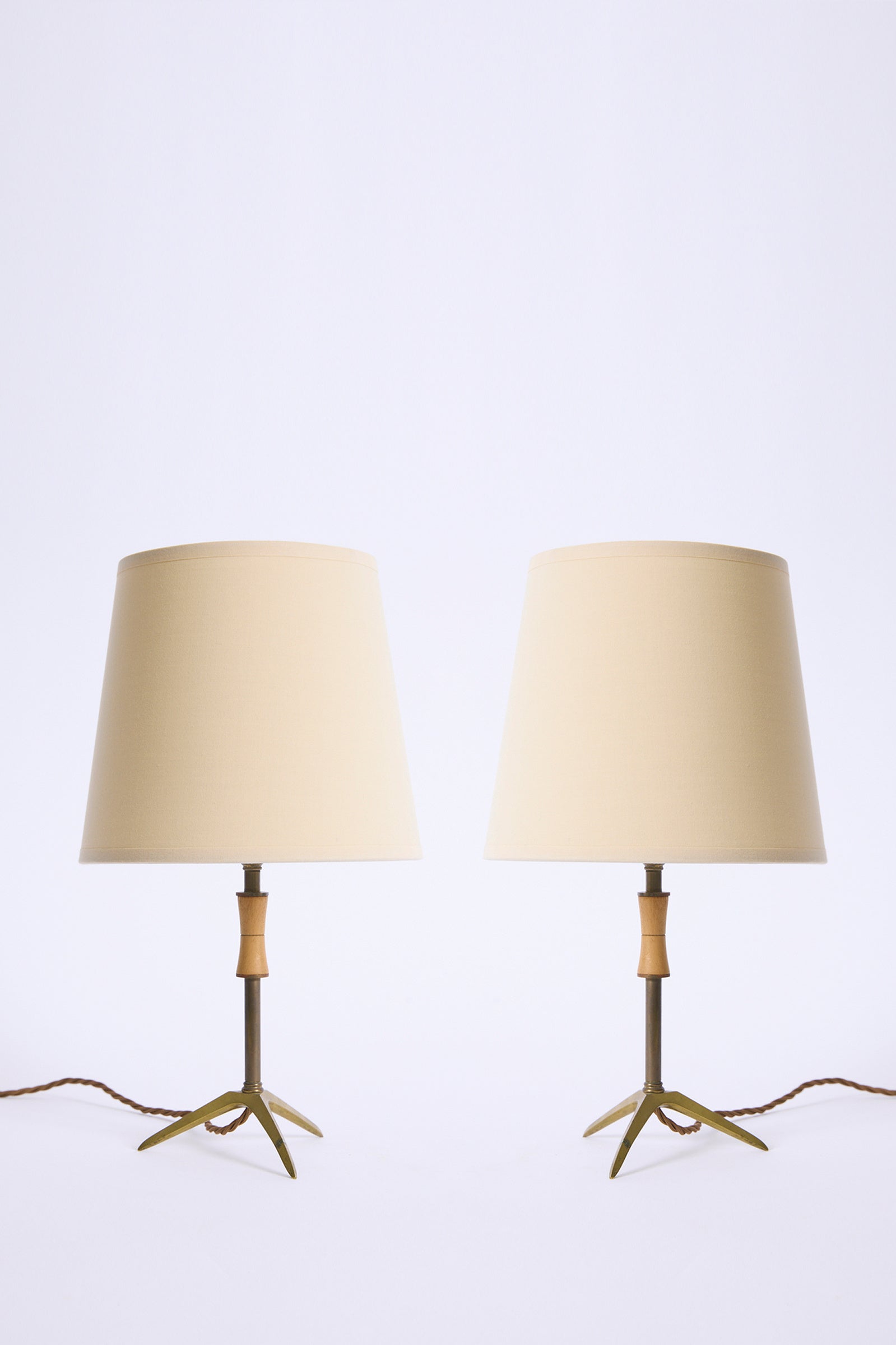 10165- Pair of Brass Table Lamps