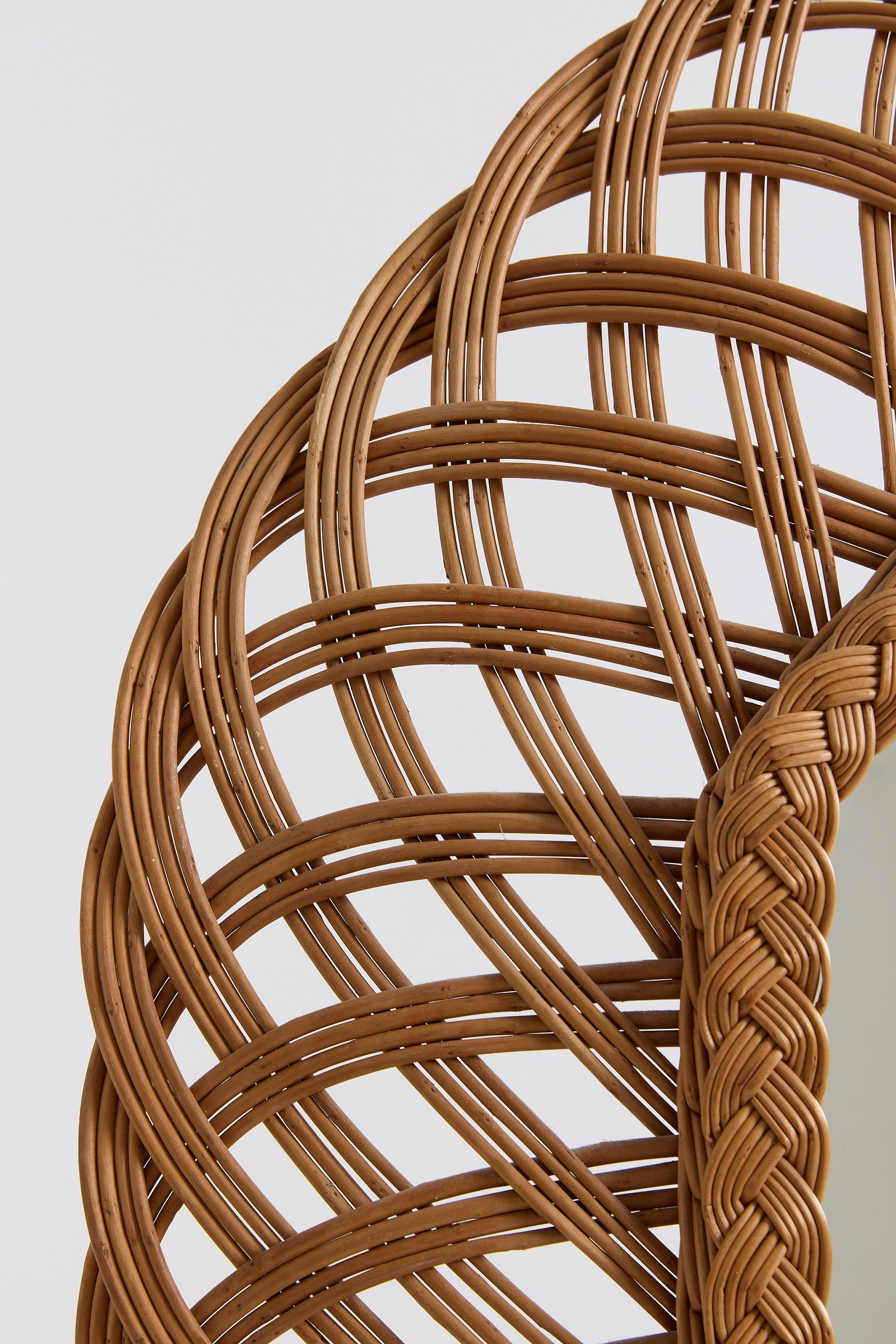 Large Octagonal Wicker Mirror