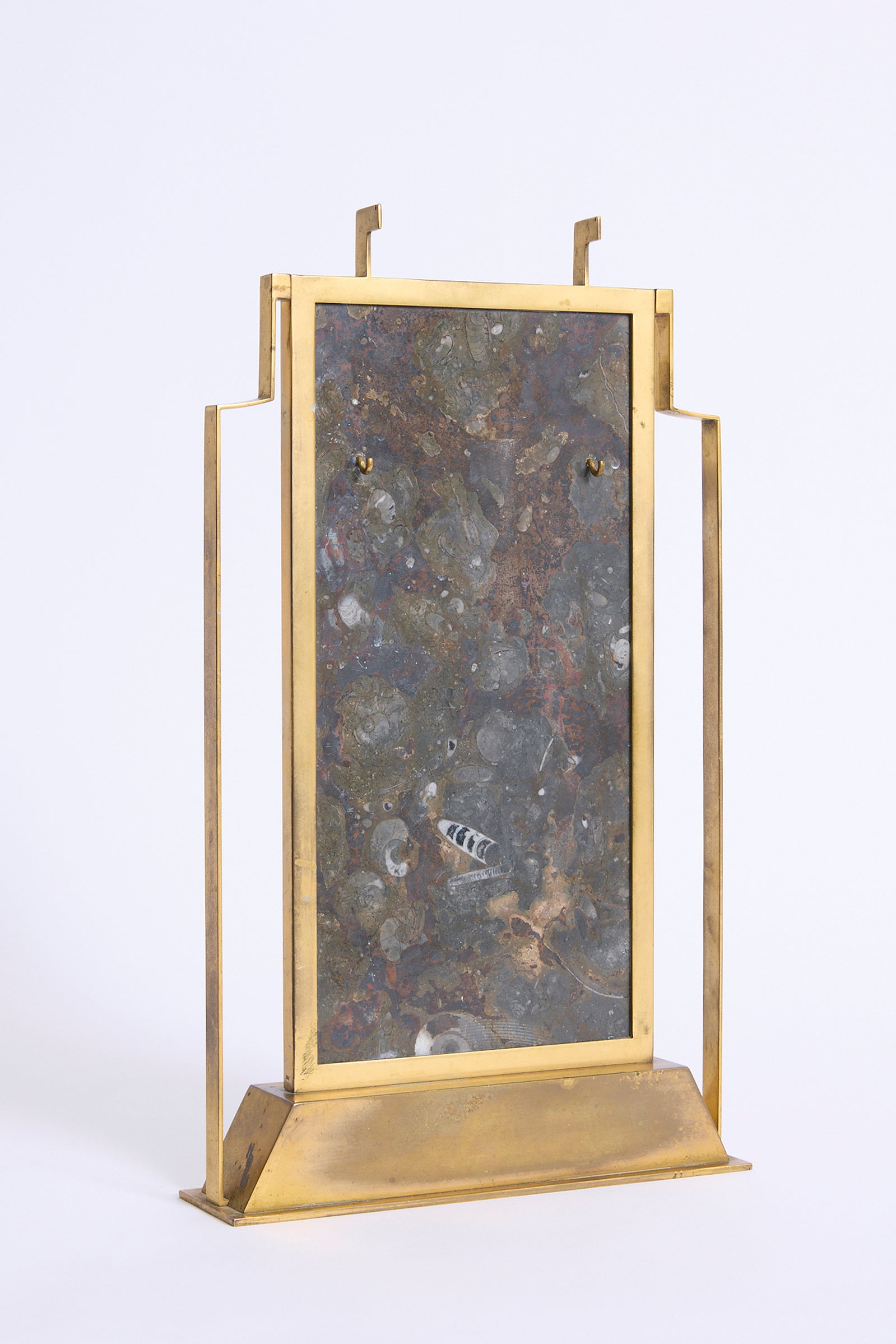 10174- Bronze and Stone Stand