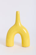 10175- Yellow Ceramic Vase