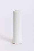 10176- White Ceramic Bud Vase by Pierre Devie (B. 1938)