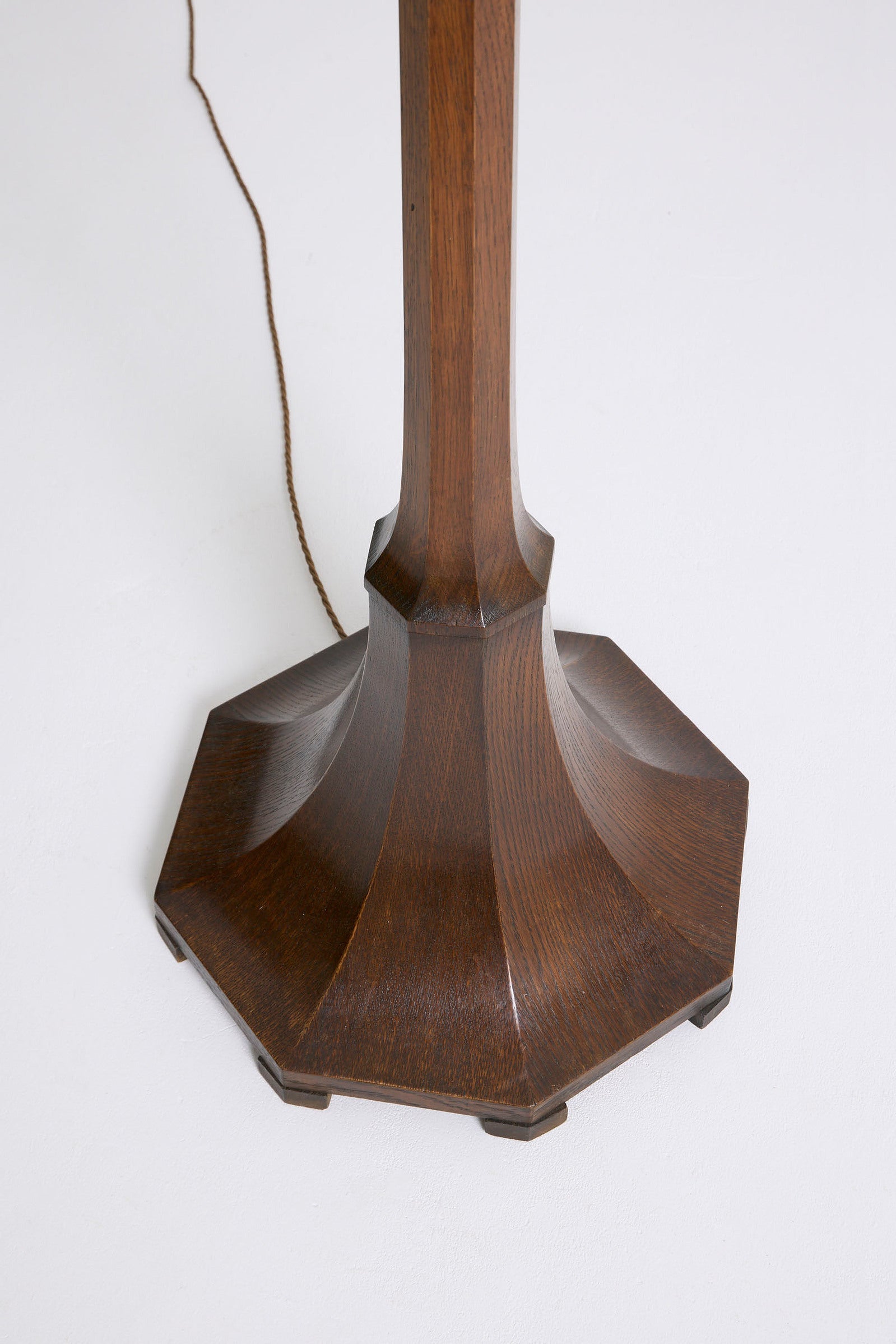 Art Deco Oak Floor Lamp
