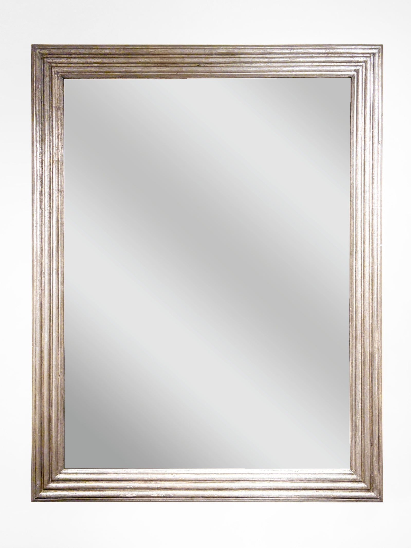 10202- Large Silvered Wood Mirror