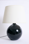 10220- Art Deco Black Glass Table Lamp