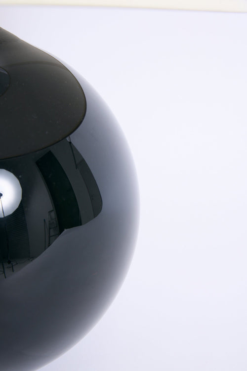 Art Deco Black Glass Table Lamp