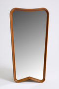 10237- Shield Walnut Mirror