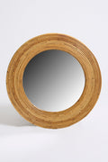 10278- Round Rattan Mirror