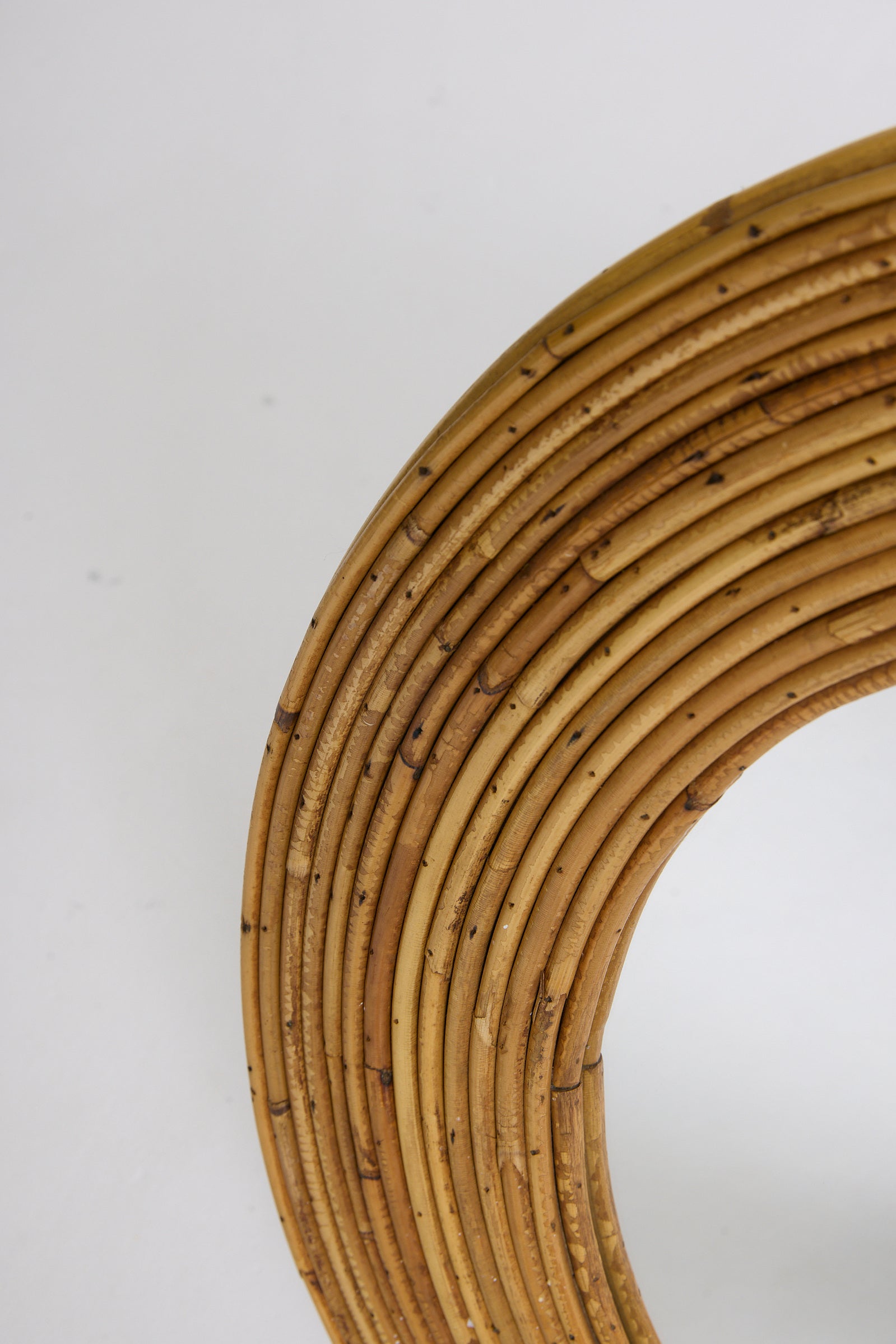 Round Rattan Mirror