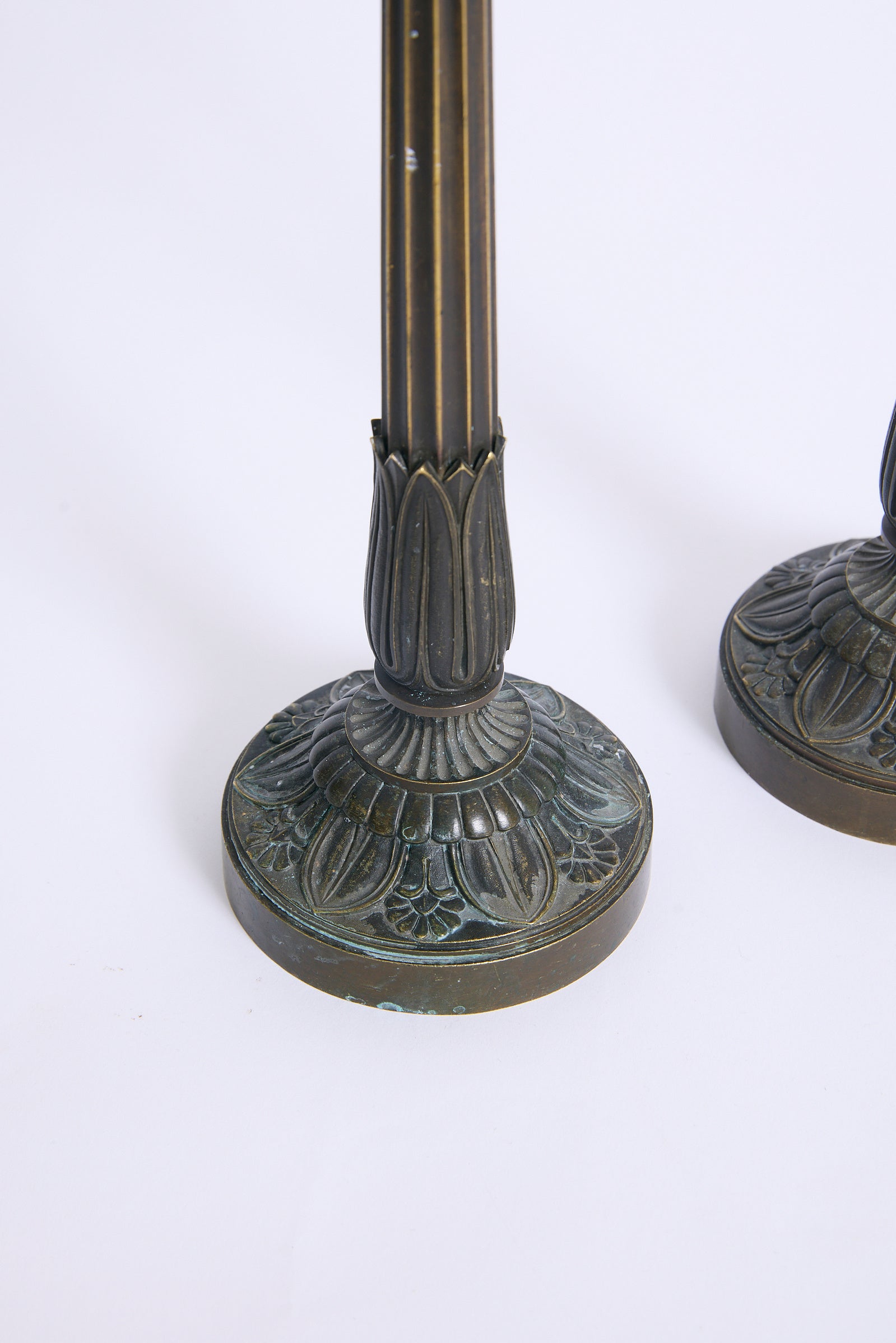 Pair of Bronze Candlesticks