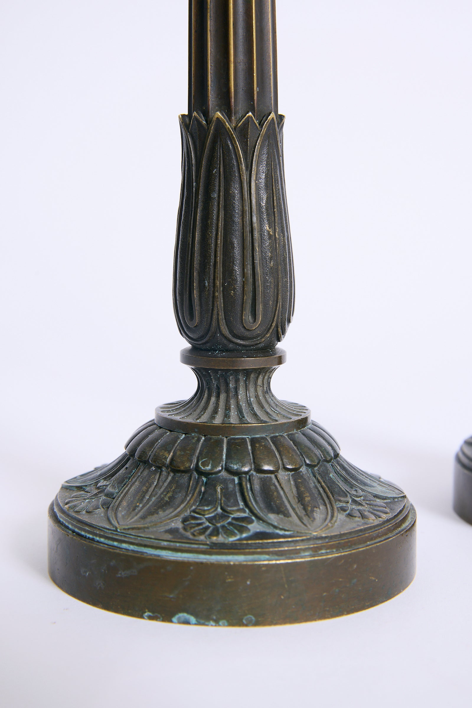Pair of Bronze Candlesticks