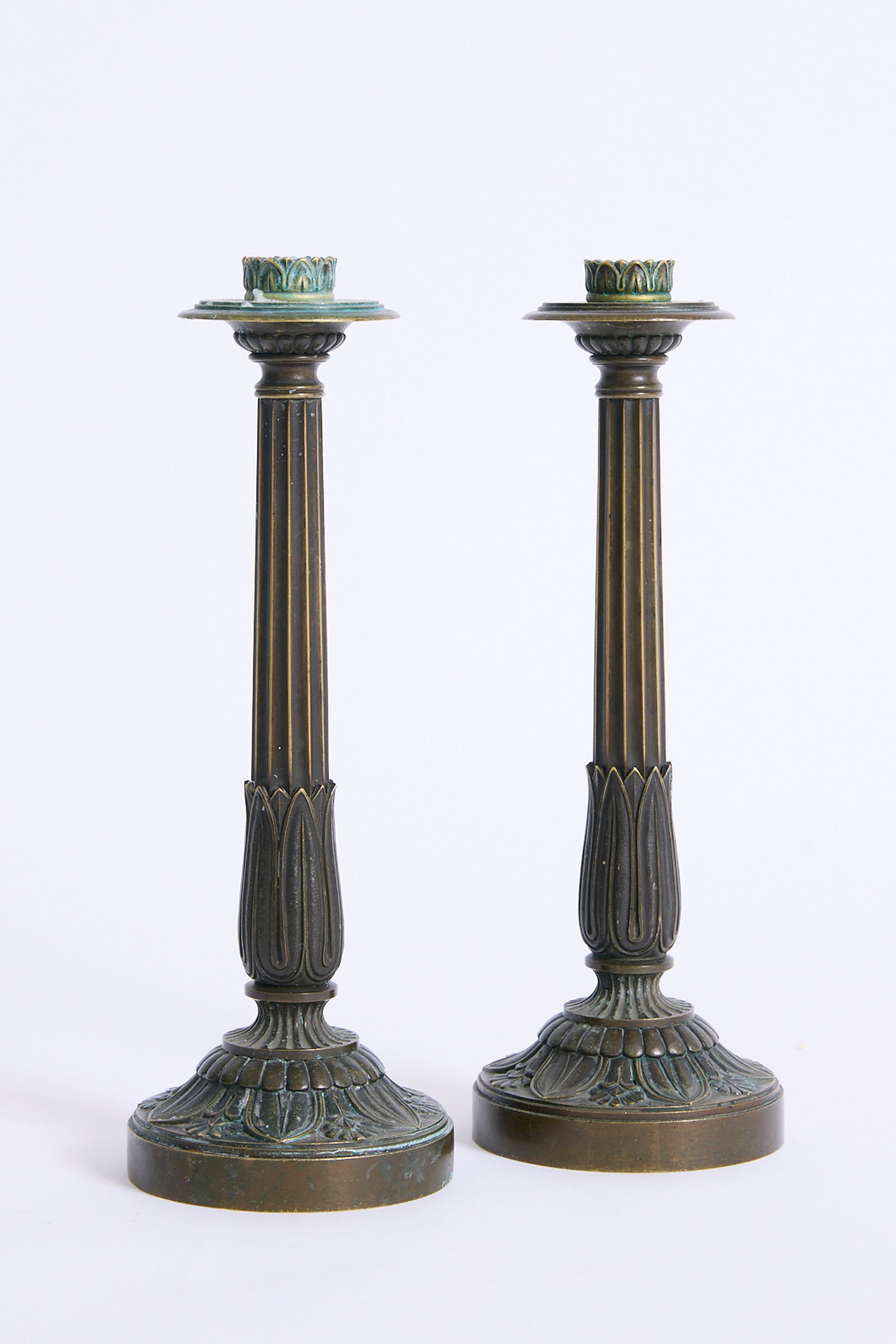 Pair of Bronze Candlesticks