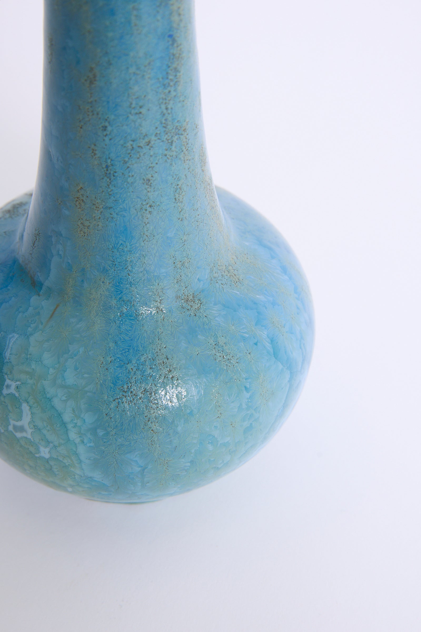Blue Ceramic Vase by Alfred Renoleau