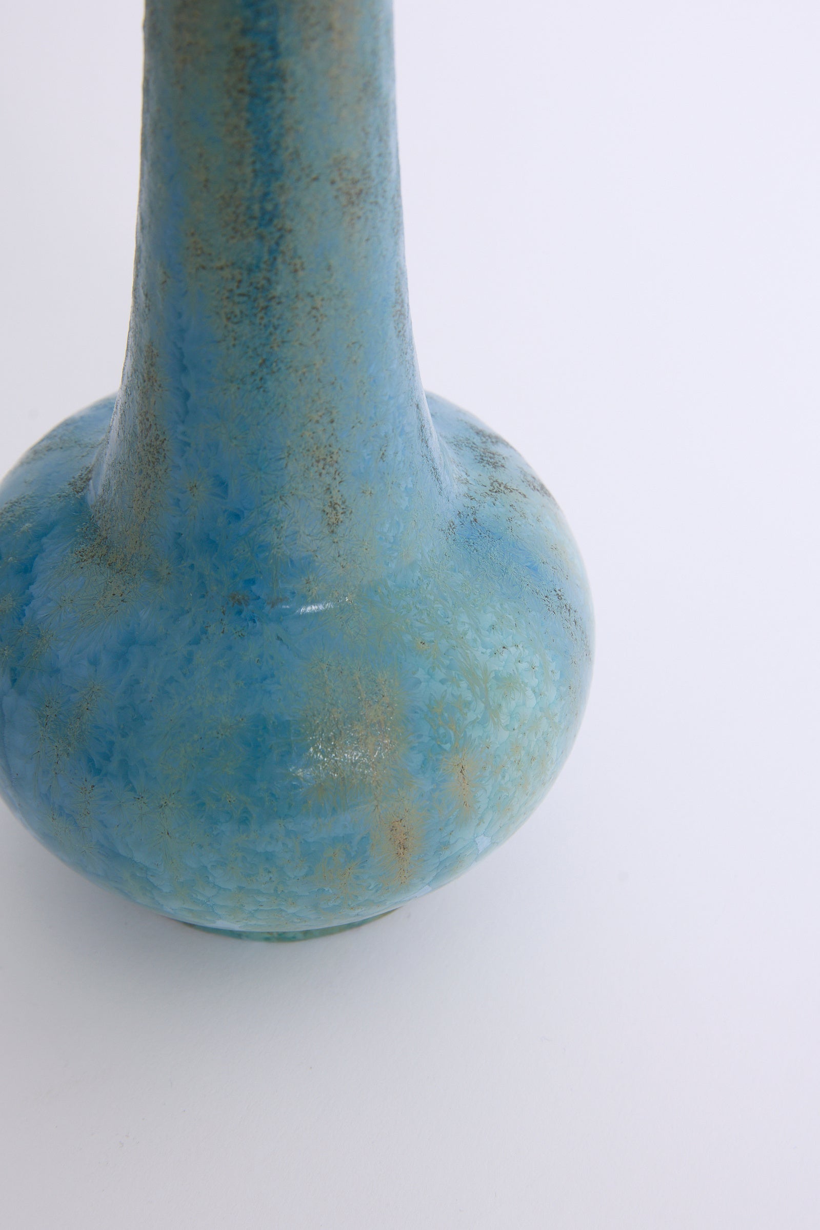 Blue Ceramic Vase by Alfred Renoleau