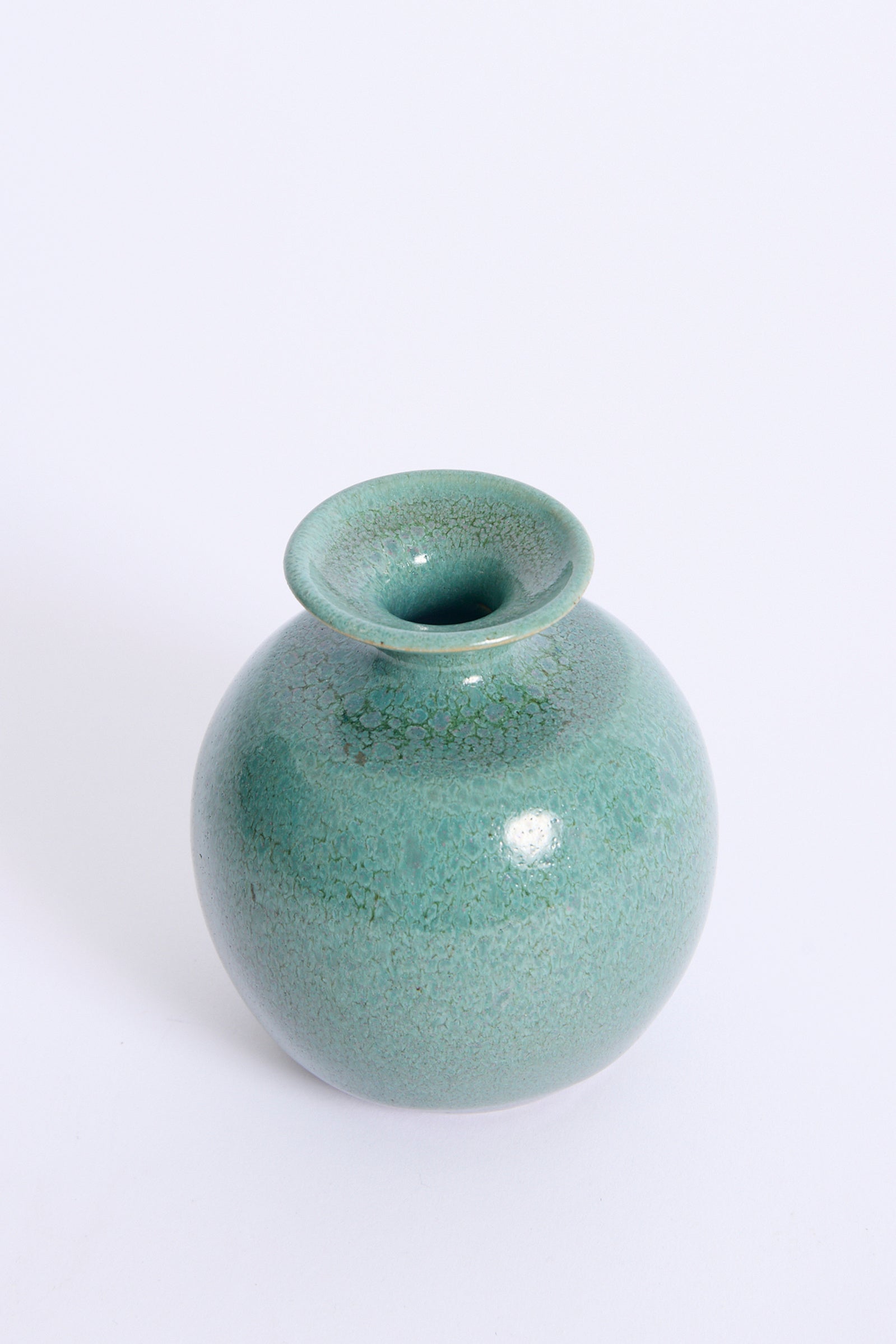 Blue Ceramic Vase by Muguette Rivillon (b.1933)