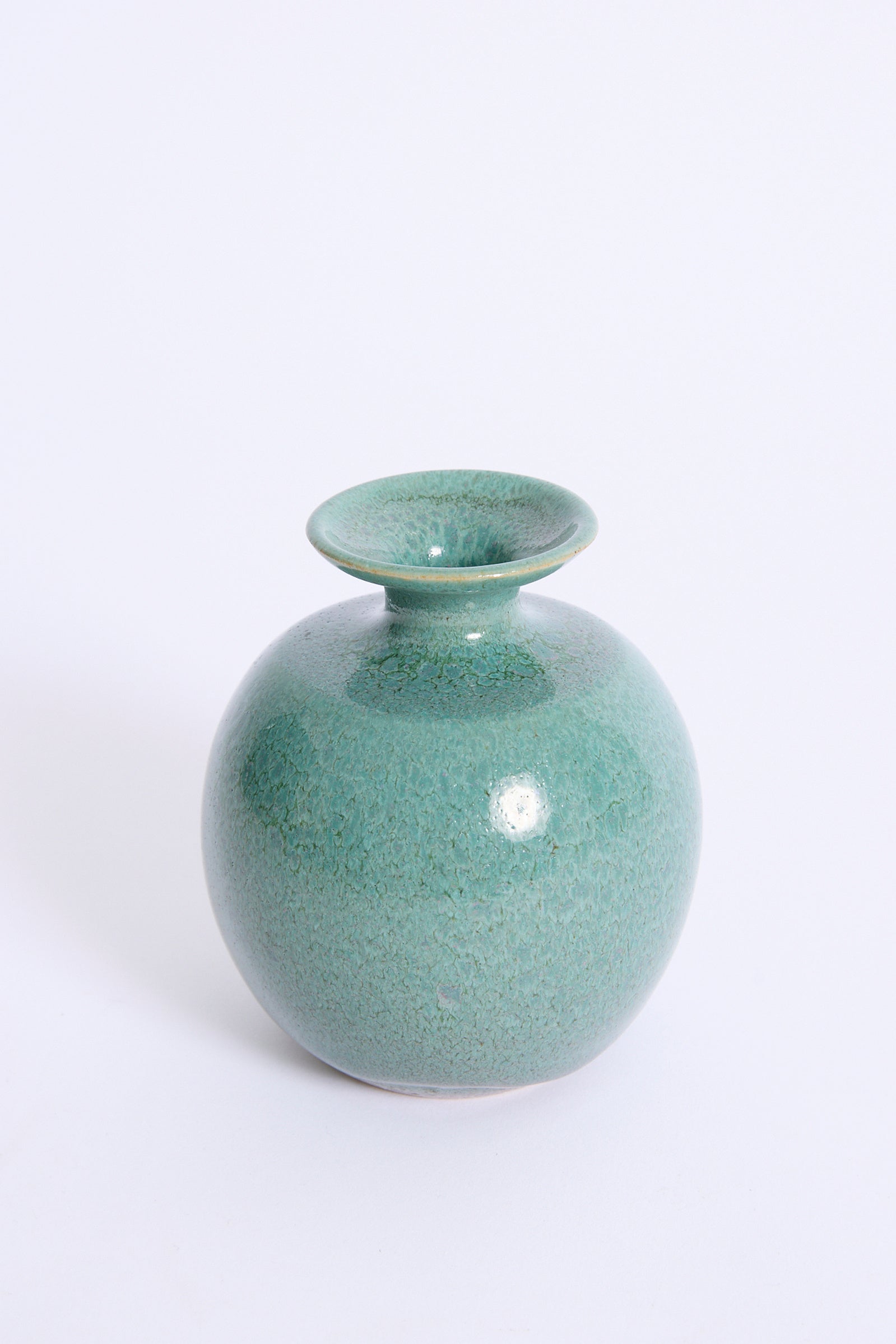 Blue Ceramic Vase by Muguette Rivillon (b.1933)