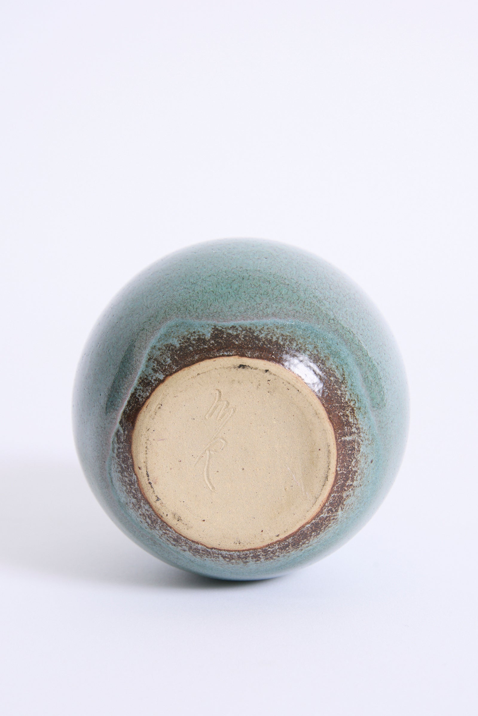 Blue Ceramic Vase by Muguette Rivillon (b.1933)