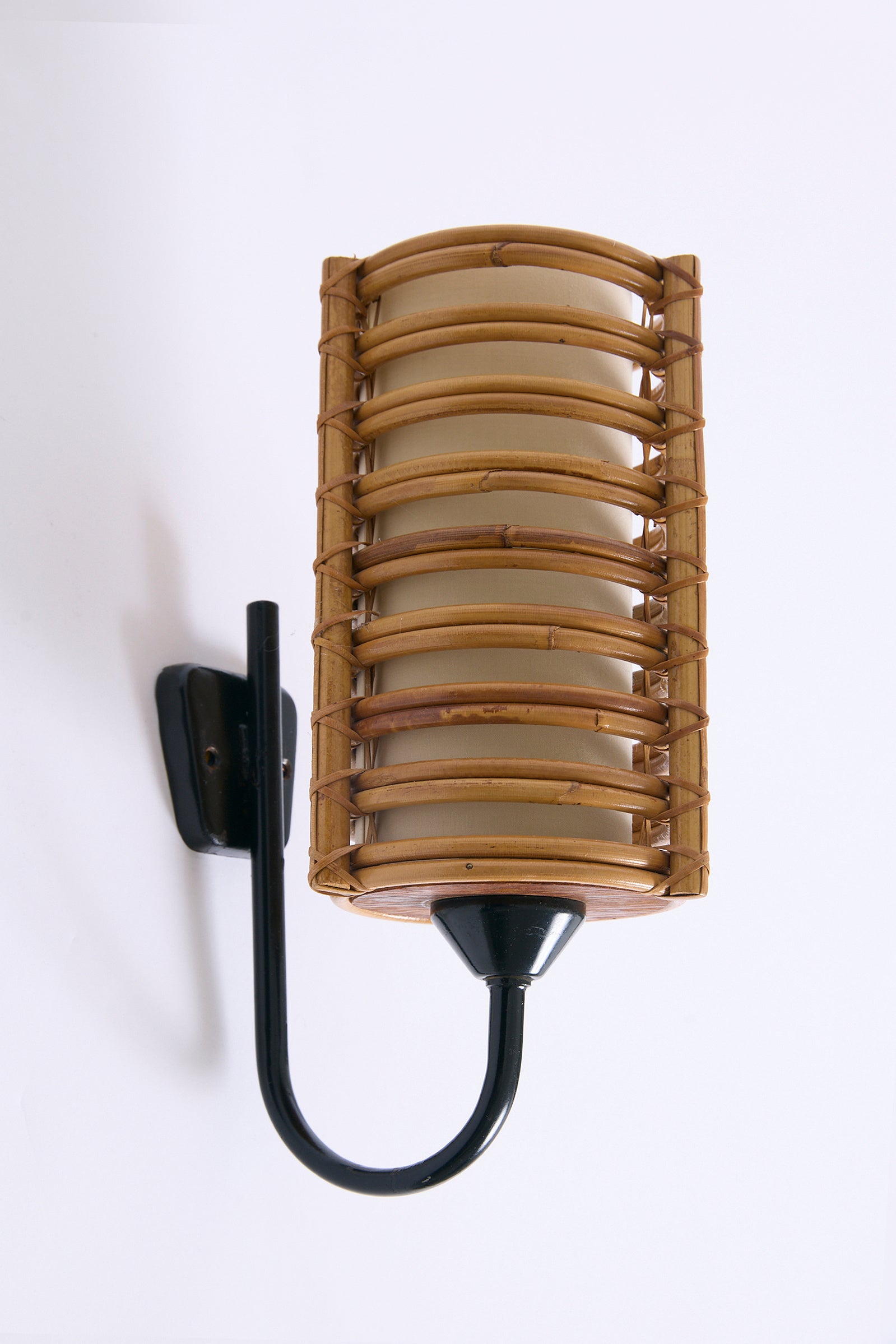 Pair of Rattan Wall Lights