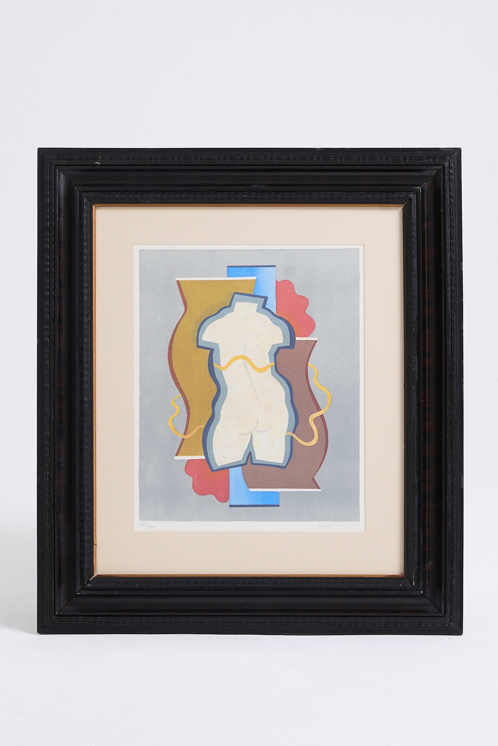 10334- Cubist Lithograph by Esaias Thorén, 1977