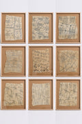 10387- Set of 9 Mbuti Bark Cloths