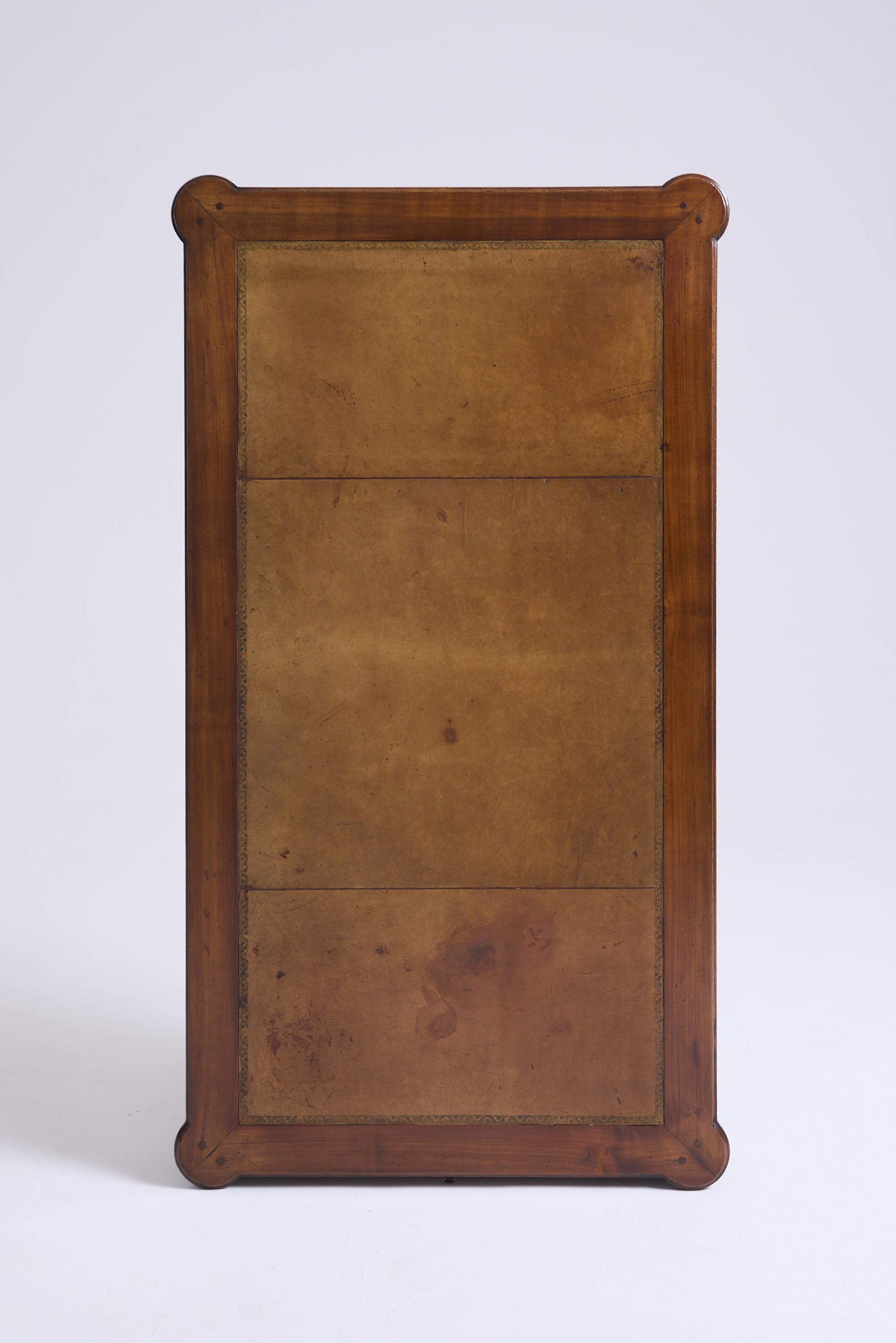 Louis XVI Style Mahogany and Brass Desk