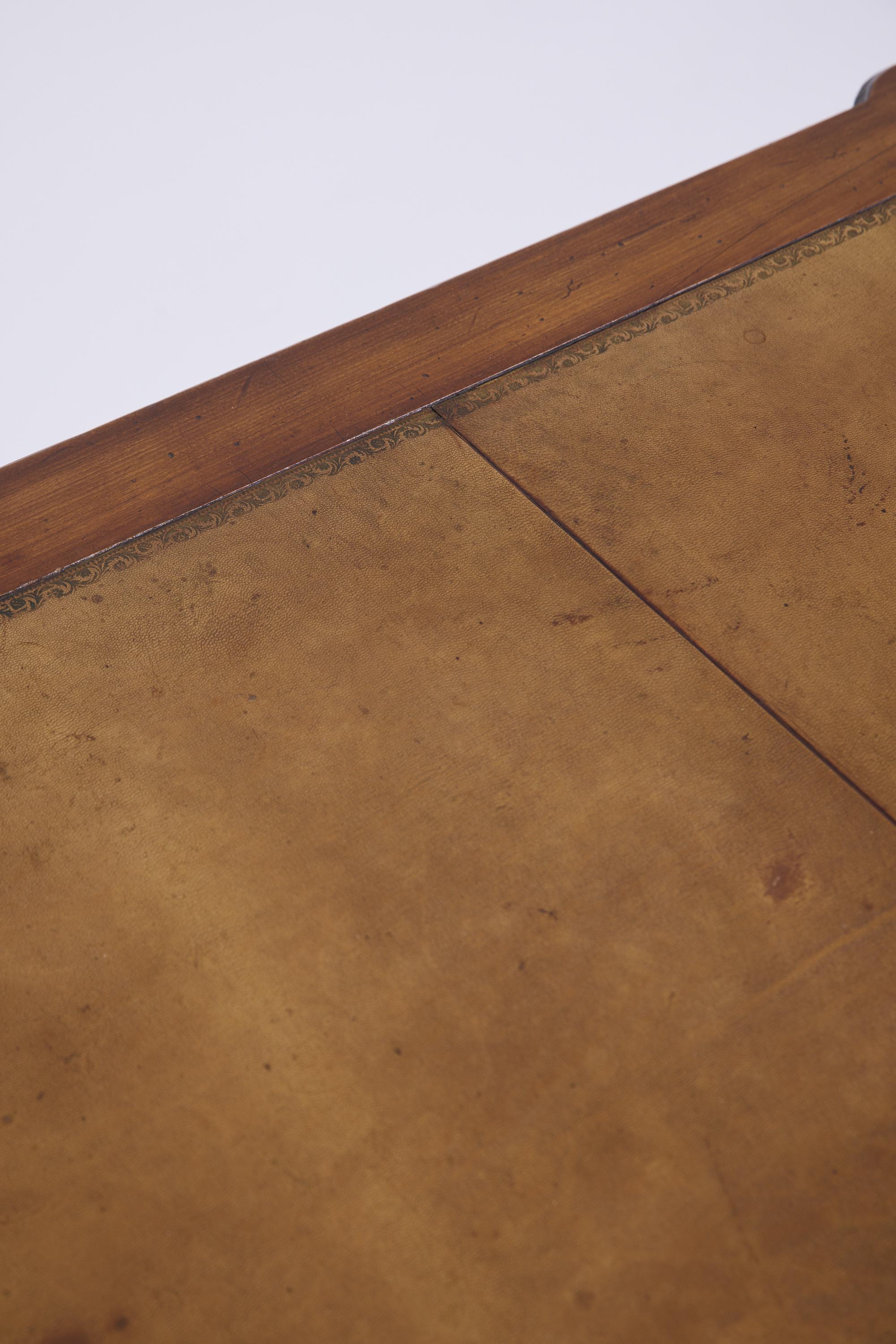 Louis XVI Style Mahogany and Brass Desk