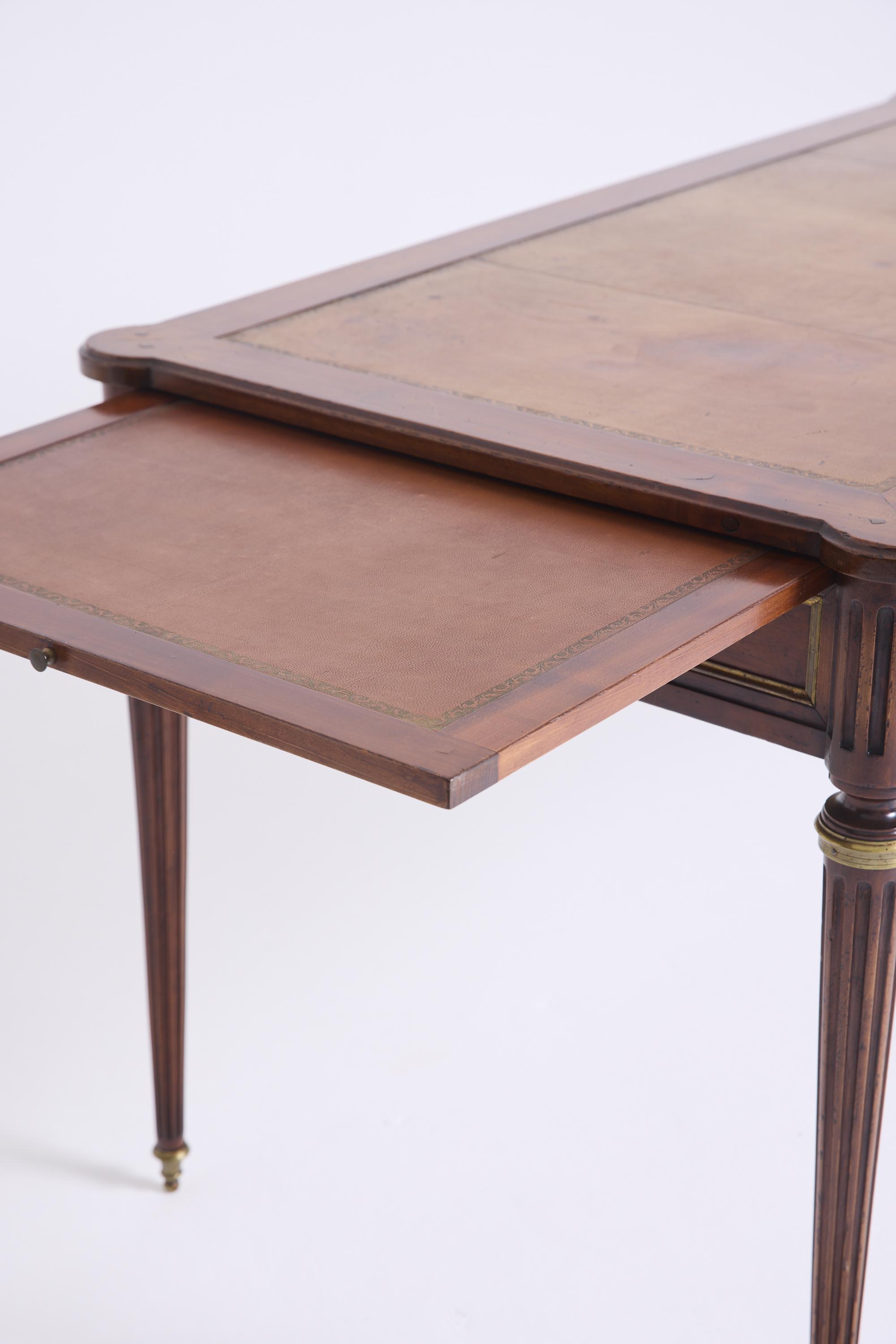 Louis XVI Style Mahogany and Brass Desk