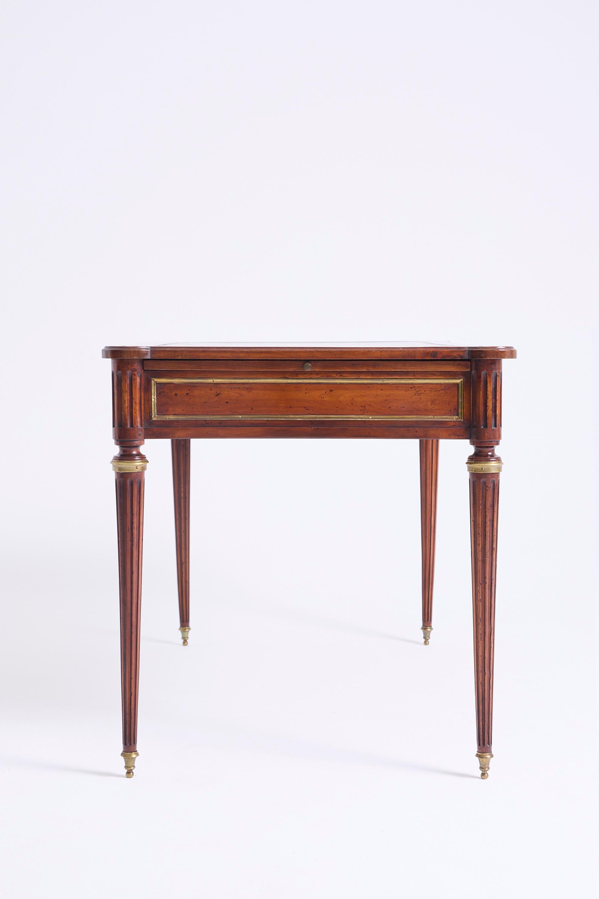Louis XVI Style Mahogany and Brass Desk