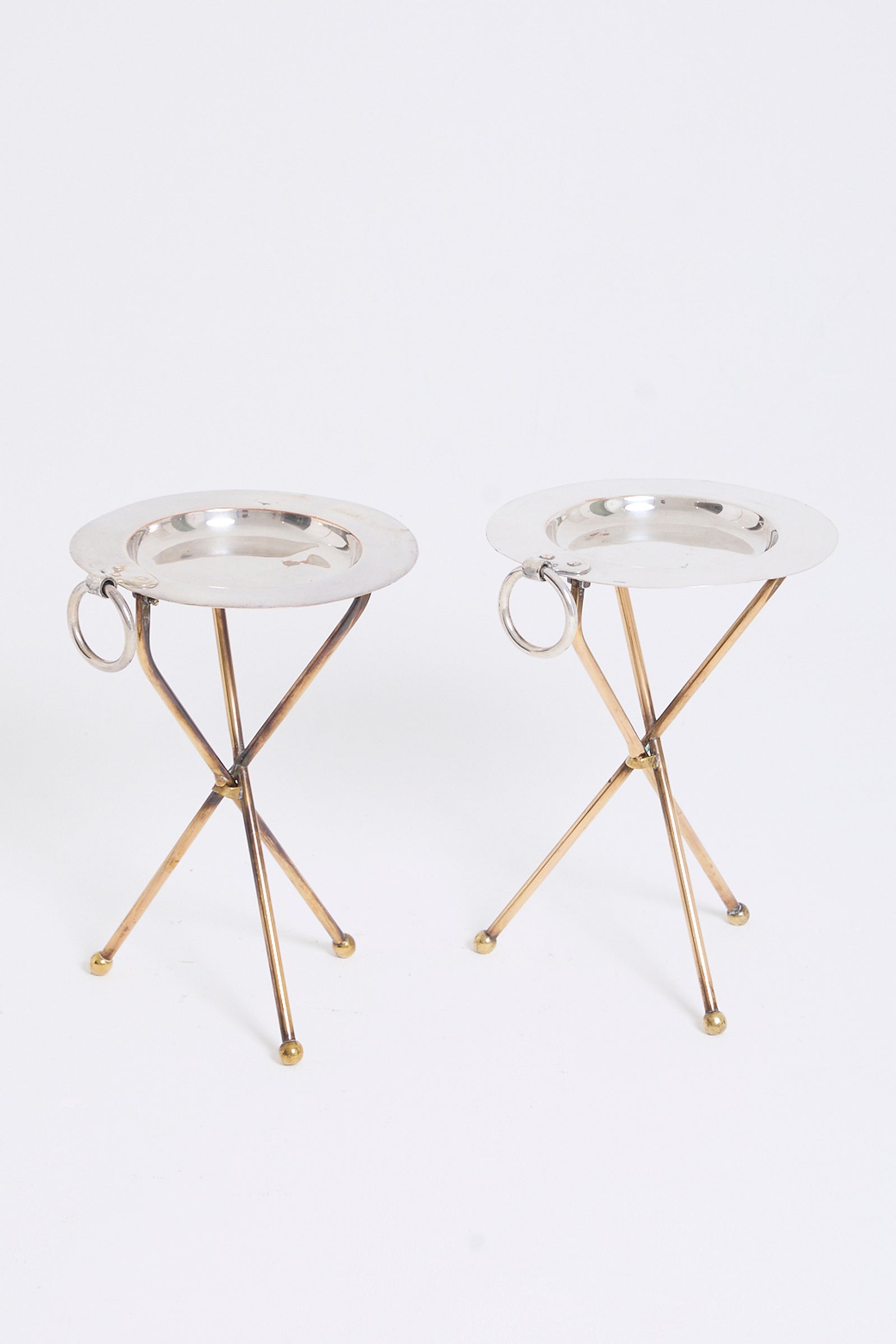 10395- Pair of Silvered Side Tables