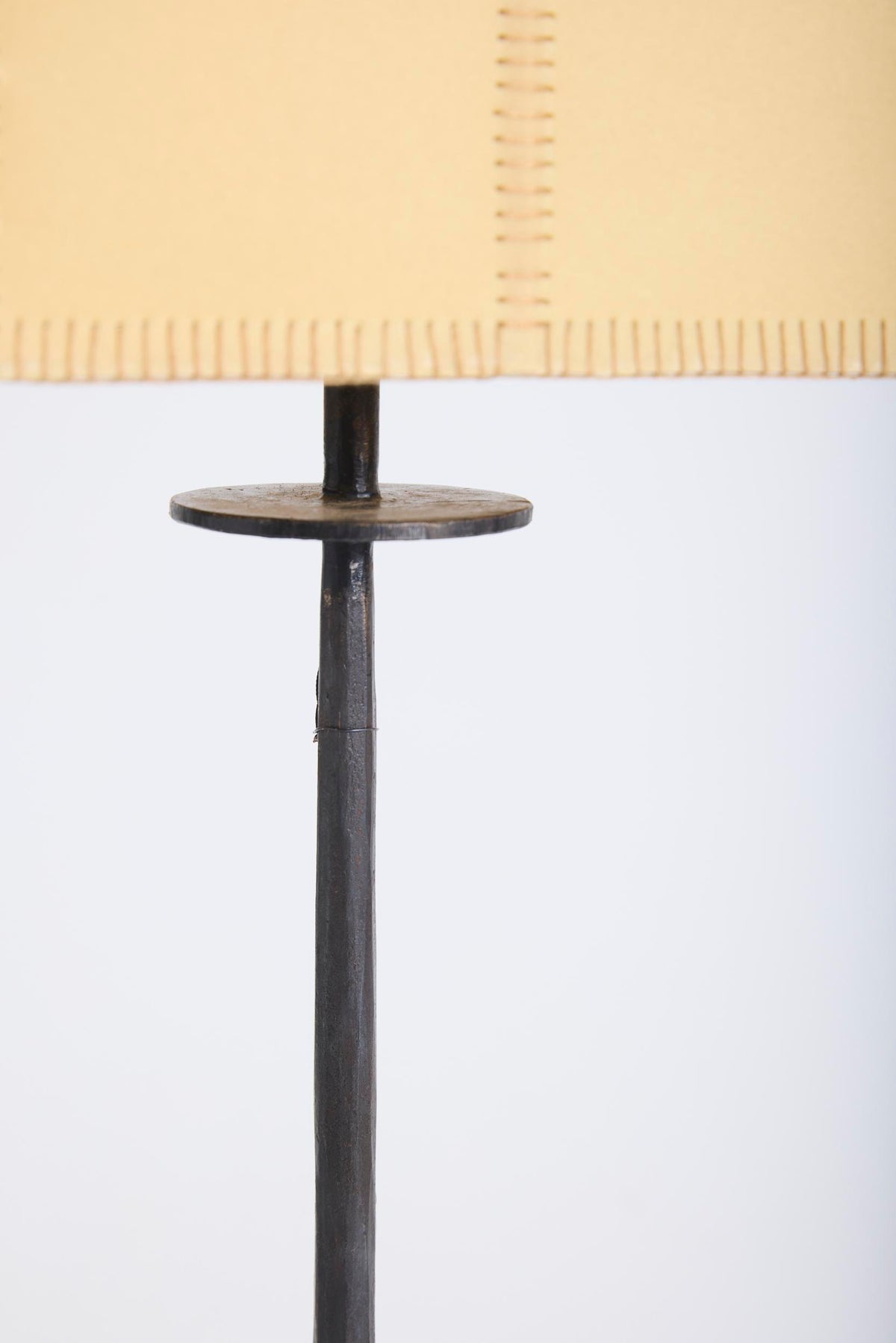 Iron and Parchment Floor Lamp