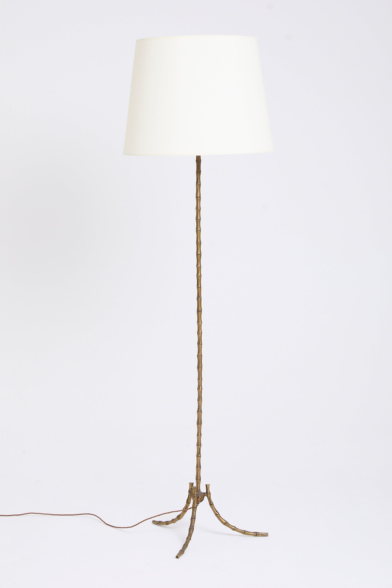 10403- Brass Bamboo Floor Lamp