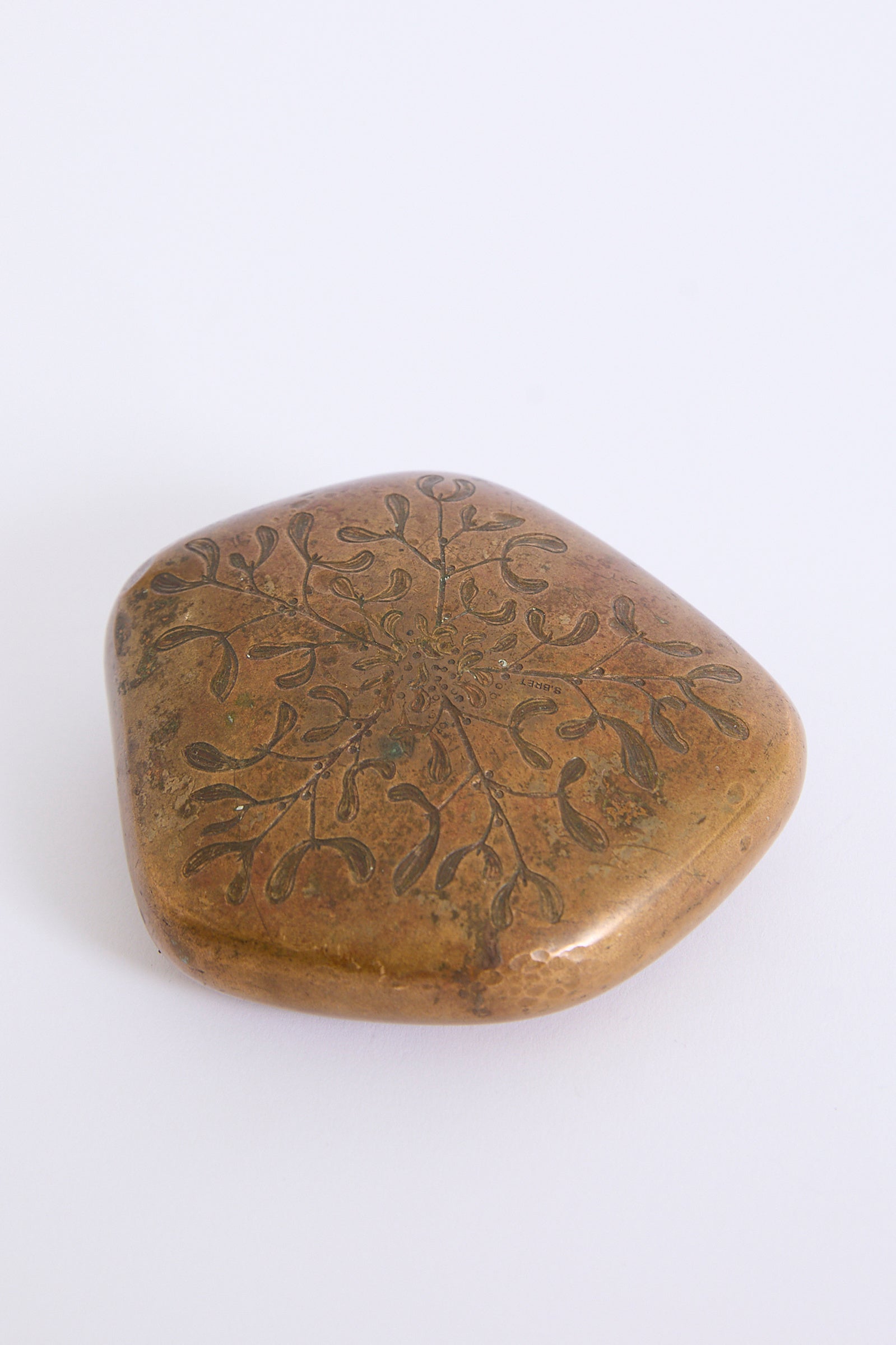 10460- Floral Bronze Paperweight